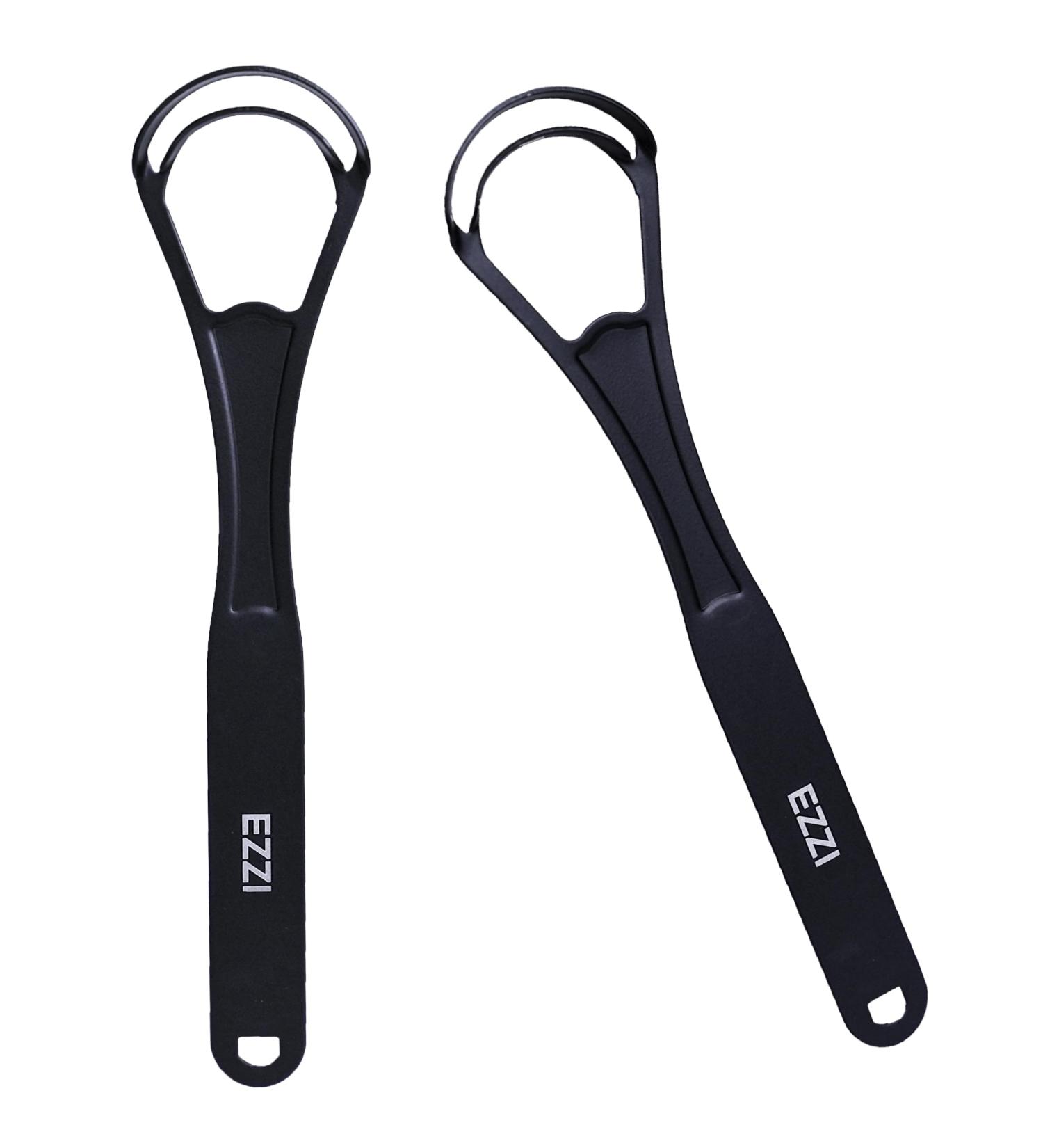 Tongue Scraper for Adults Kids & Fresh Breath. Plaque Cleaner Made of Stainless Steel Metal