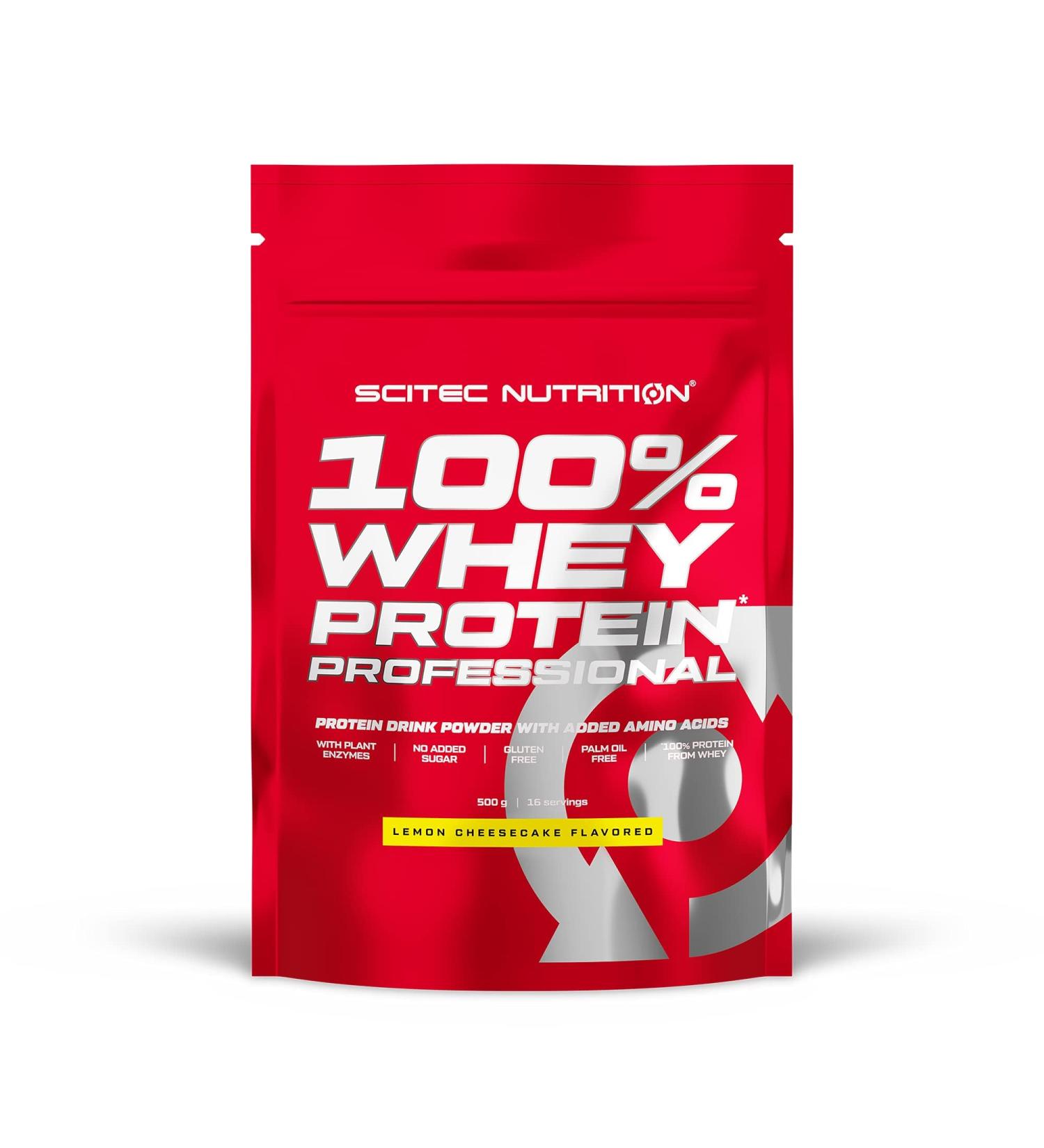 Buy Scitec Nutrition 100% Whey Protein Professional - Lemon Cheesecake 500g | High-Quality Protein for Muscle Growth & Recovery - Buy Online on GoSupps.com