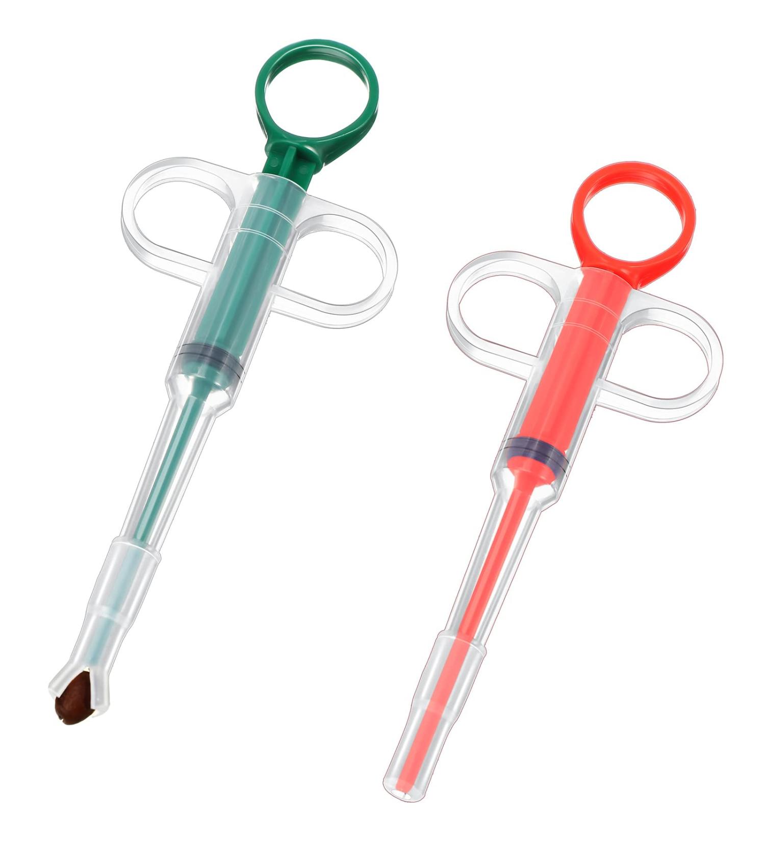 Nuanchu 2 Pieces Pet Pill Plunger Popper for Small Cats Dogs Pill Gun Dispenser Shooter Pet Piller Soft Tip Tablet Syringe Pusher Animal Medicine Feeder for Feeding Accessories (Red Green) - Buy Online on GoSupps.com