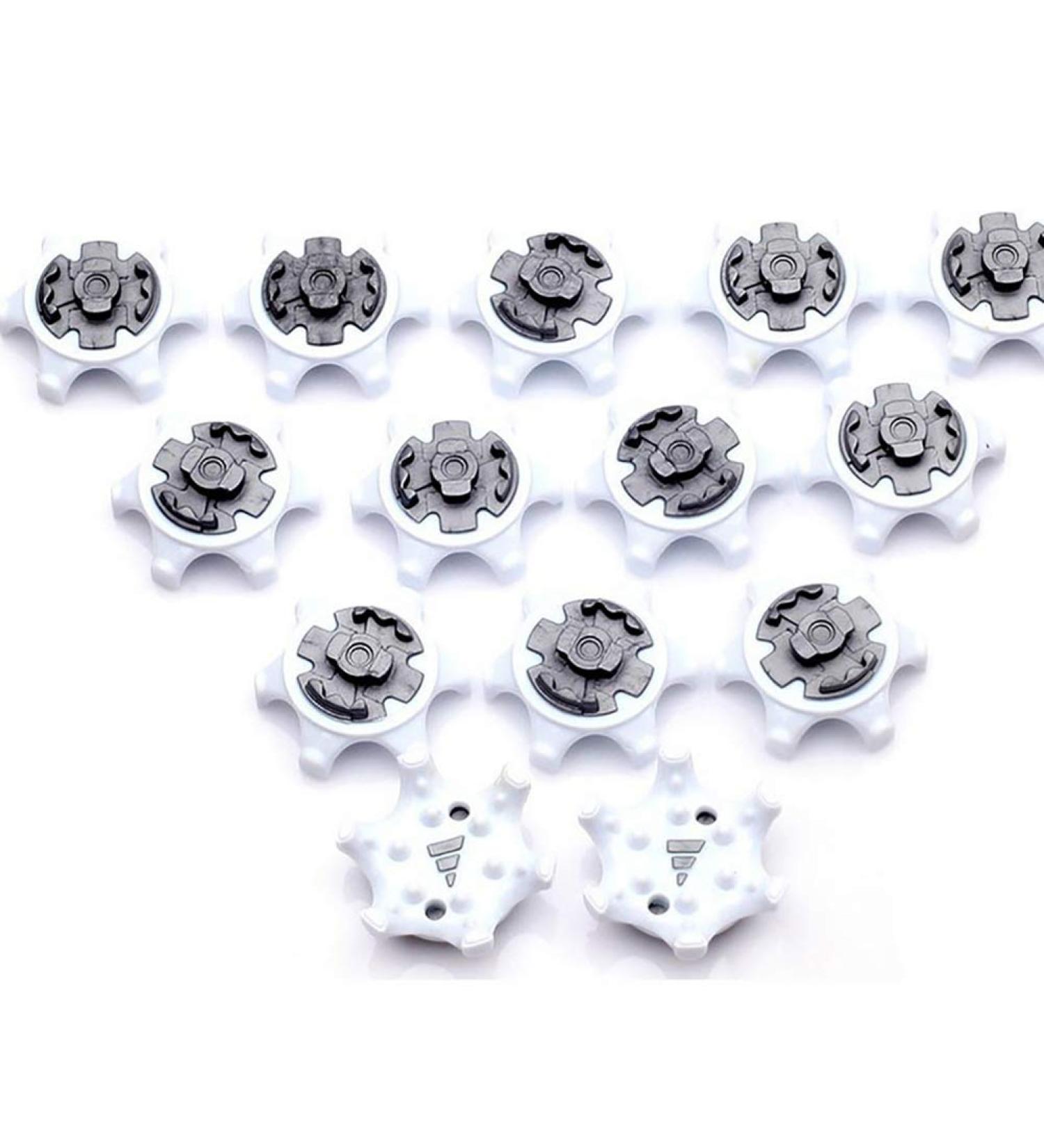 Atbsq 20Pcs Black Easy Replacement THiNTech Spikes 2010 Golf Shoes Horizontal-White