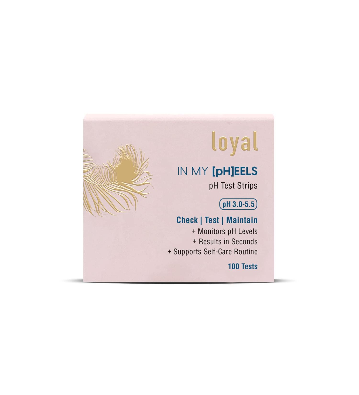 Loyal in My PH EELS Feminine pH Test Strips 3-5.5 - 100 Tests | Fast Results for pH Level Monitoring and Self-Care Routine - Buy Online on GoSupps.com