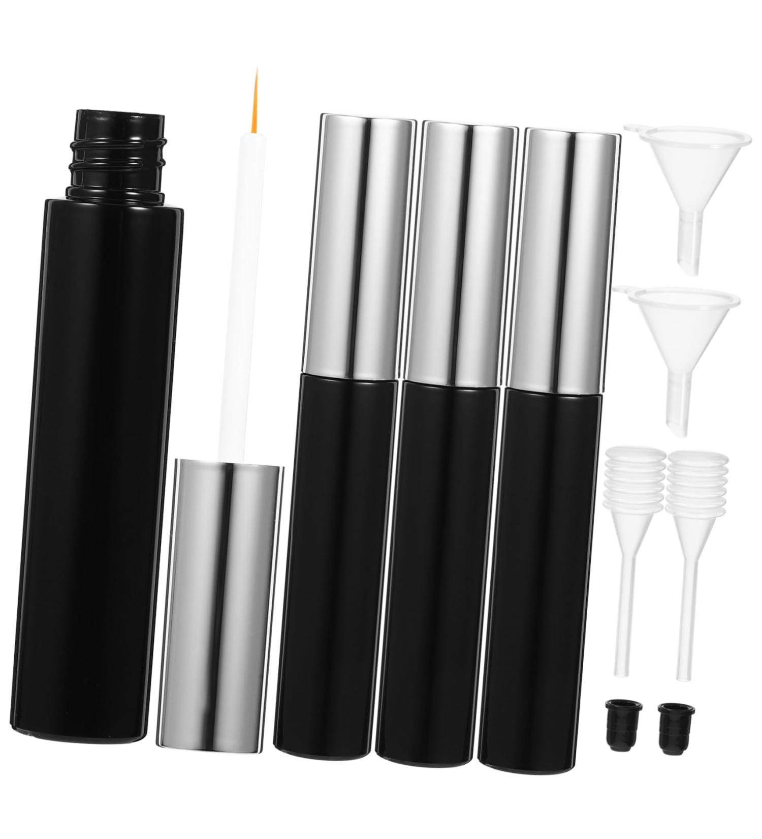 DRESSOOS 4pcs Refillable Eyelash Grow Oil Mascara Wands and Tubes Eyeliner Tube Eyeliner Bottle Empty - Buy Online on GoSupps.com