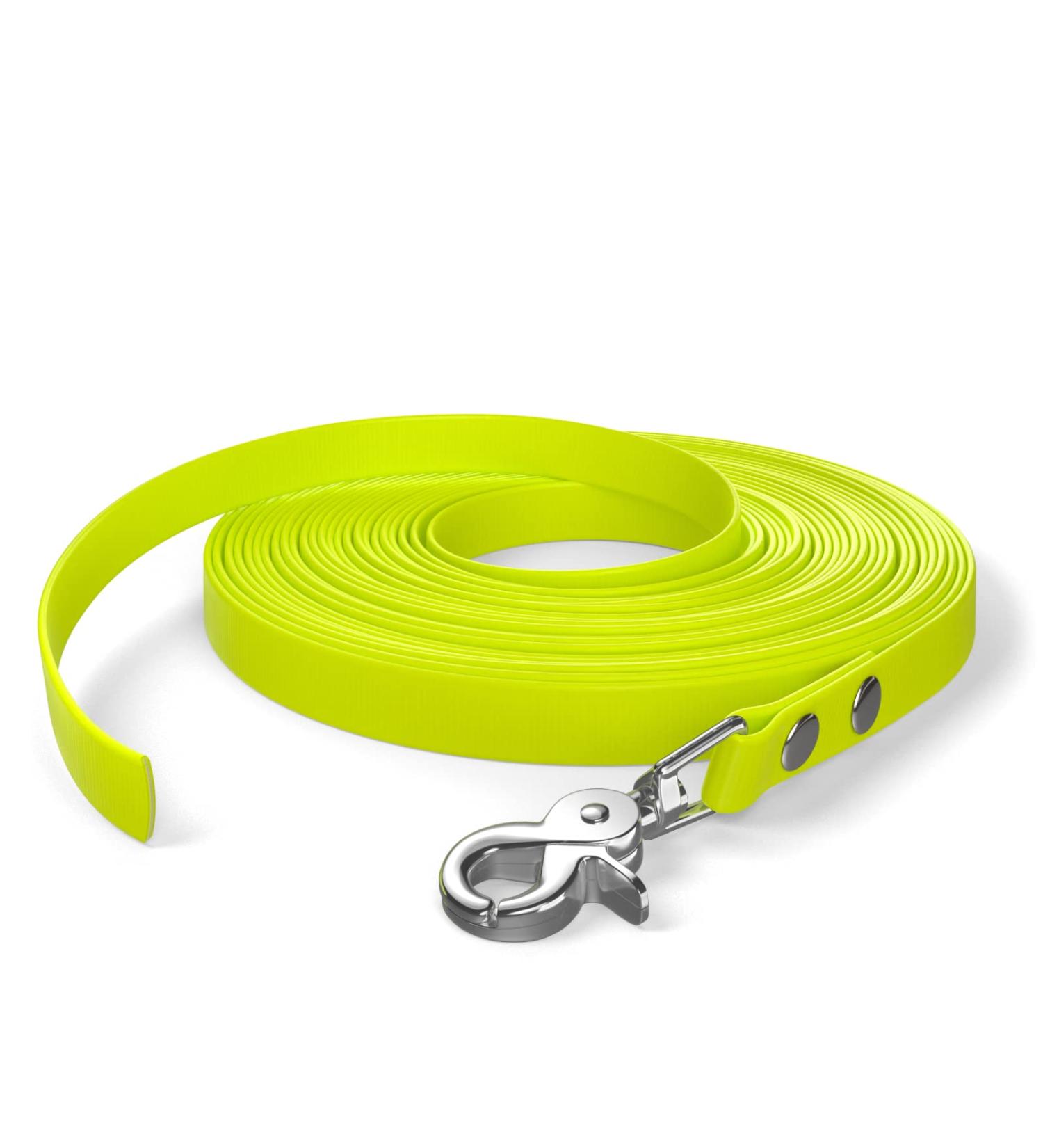 10m Neon Yellow Dog Leash with Carabiner | Durable Water & Dirt Repellent Towline for Strong Dogs - Shop Internationally! - Buy Online on GoSupps.com