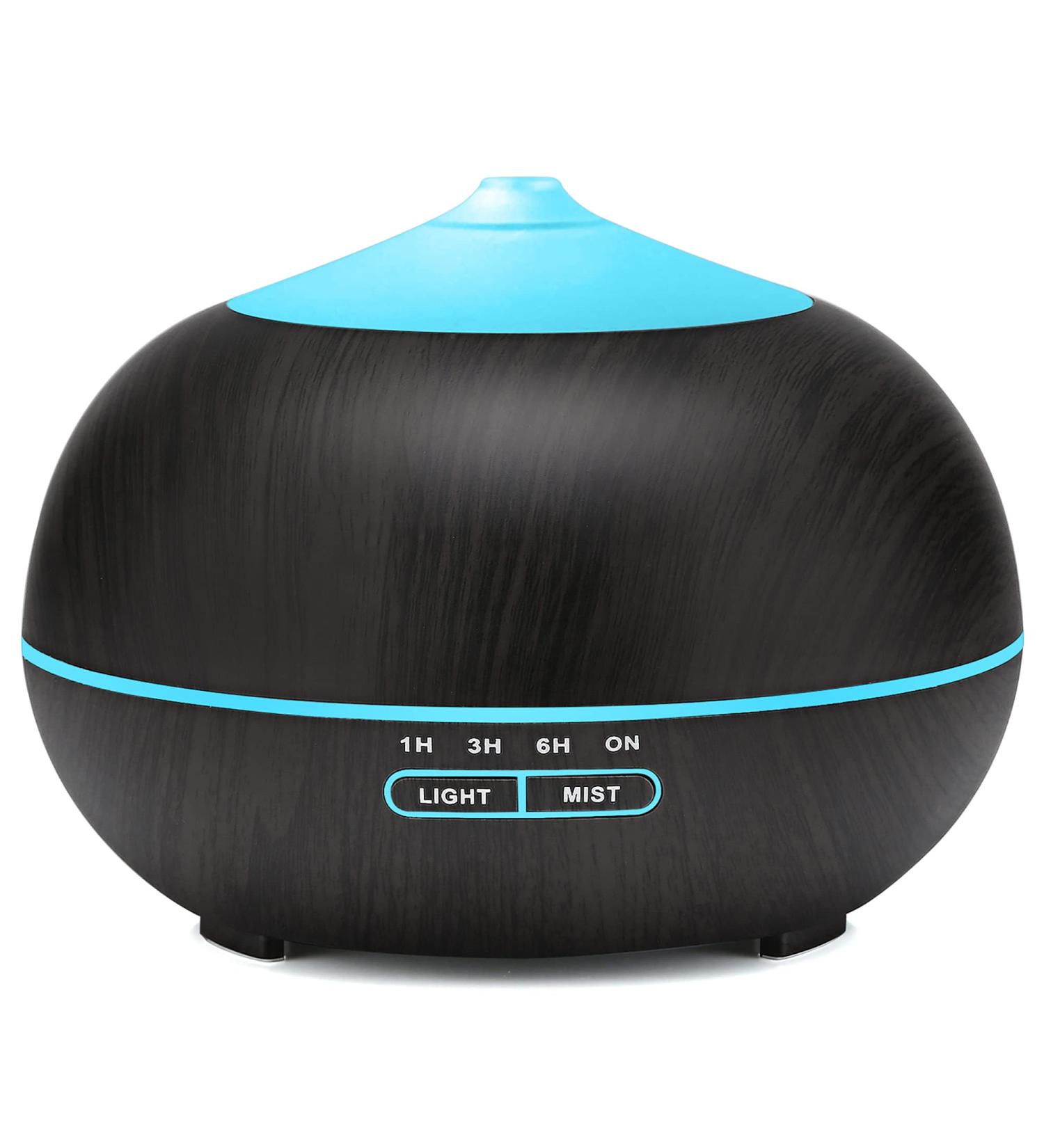 Essential Oils Diffuser 400ml - Wood Aroma Humidifier & Ultrasonic Aromatherapy with LED Light for Home Office & Bedroom - Buy Online on GoSupps.com