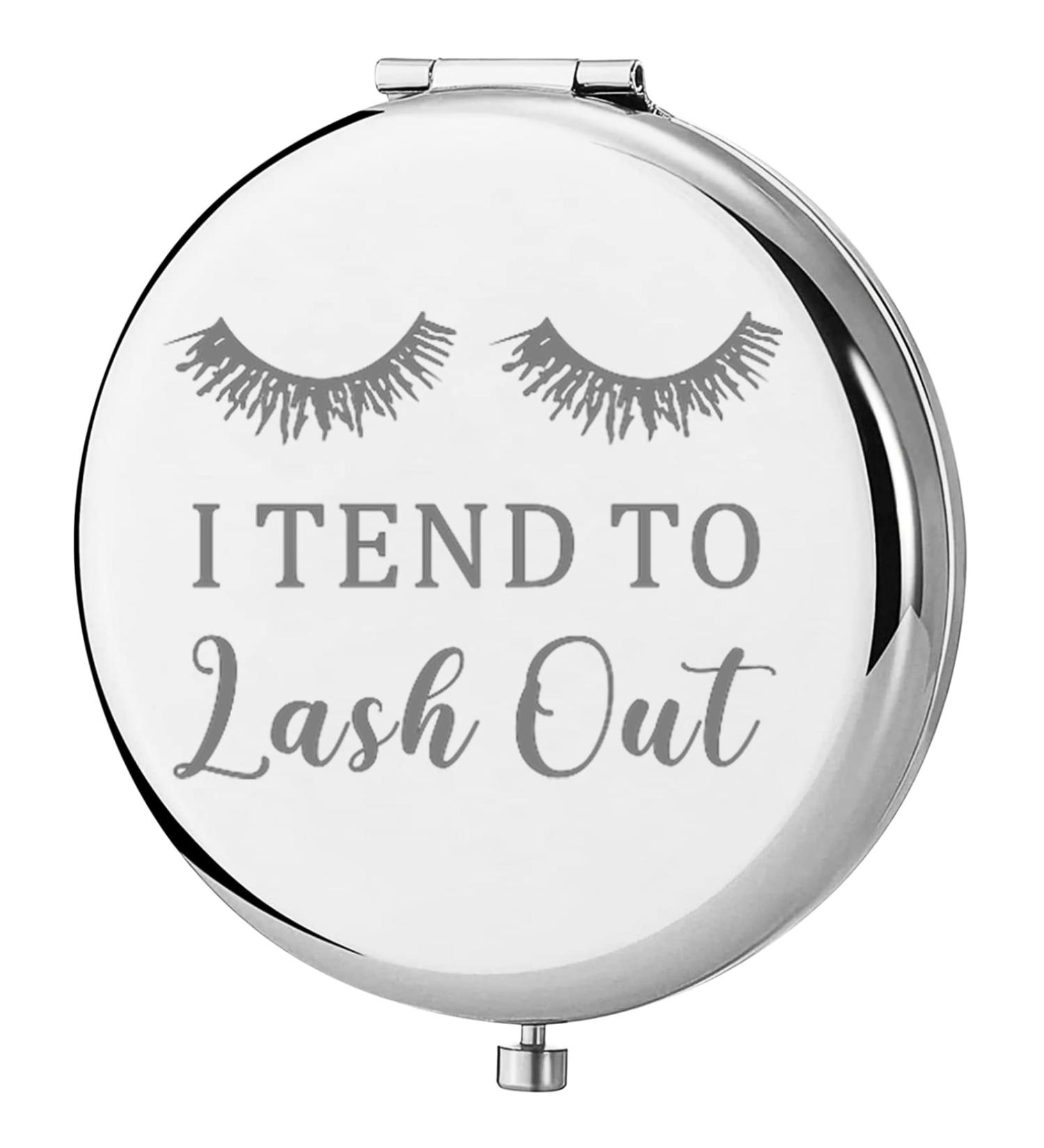 TGBJE Eye Lash Pocket Mirror - Perfect Gift for Girls & Beauticians | TEND to Lash Out Compact Mirror - Buy Online on GoSupps.com