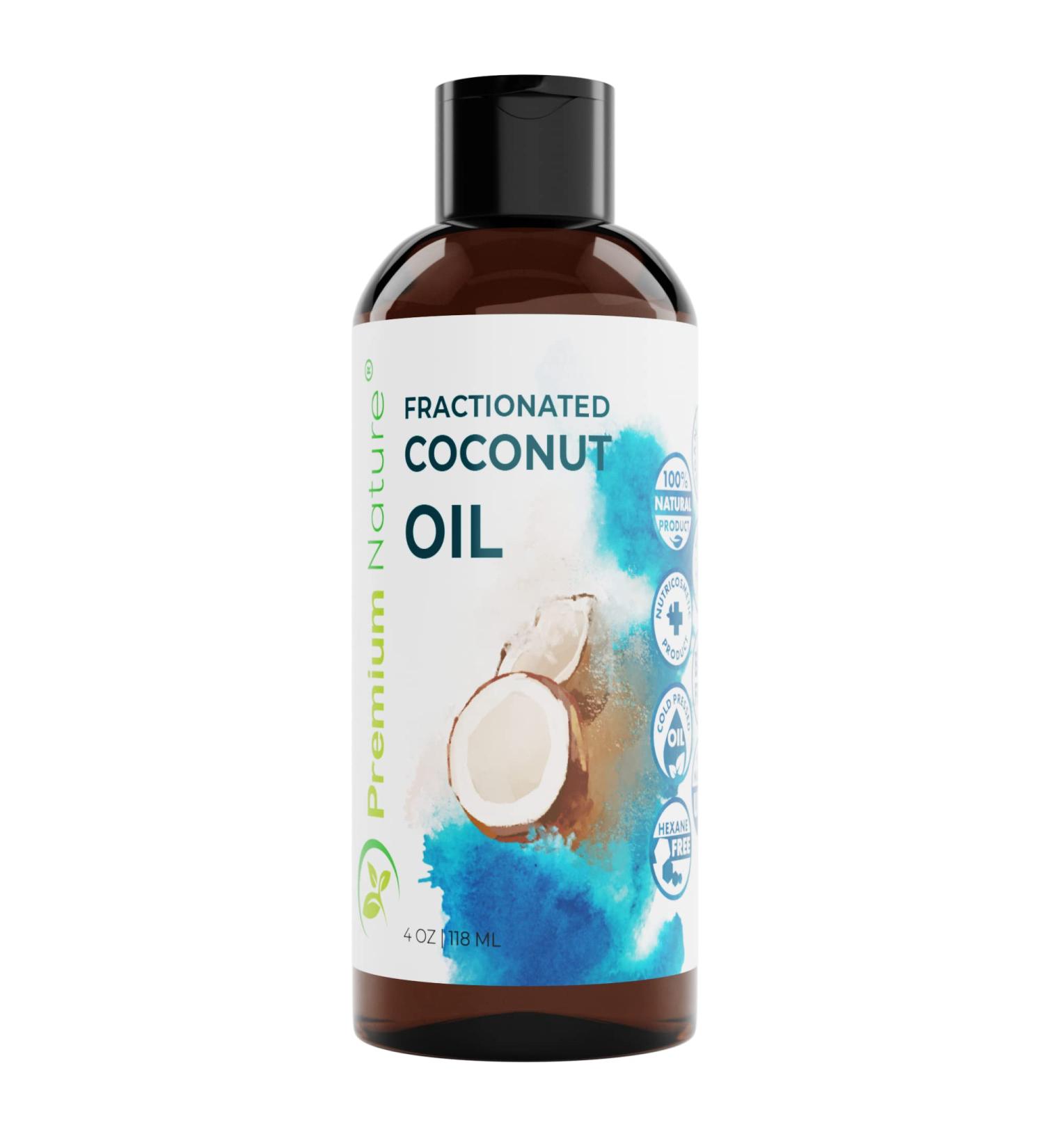 Fractionated Coconut Oil - Pure Cold Pressed MCT Carrier Oil for Essential Oils, Skin & Hair Moisturizer - Buy Online on GoSupps.com