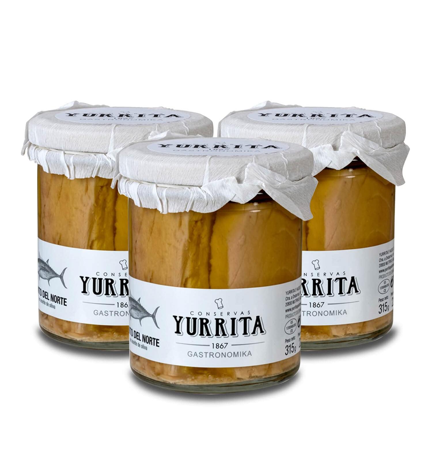 Yurrita White Longfin Tuna in Olive Oil Spanish Delicatessen 3x 220 g