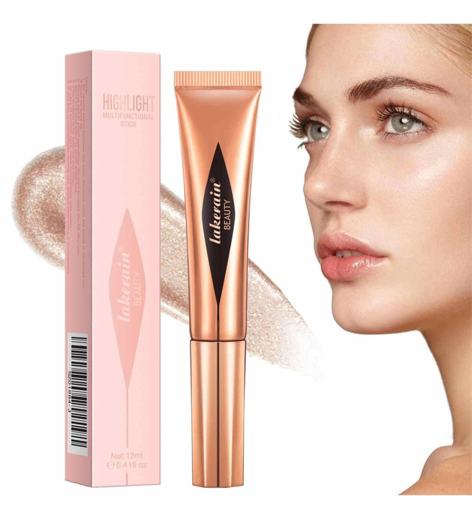 Highlighter Stick | Cheek Liquid Makeup Versatile Highlighter Makeup Stick Adds Shimmer Blends Effortlessly Highlighter Contouring for Cheeks Littryee High Gloss Liquid 03# - Buy Online on GoSupps.com