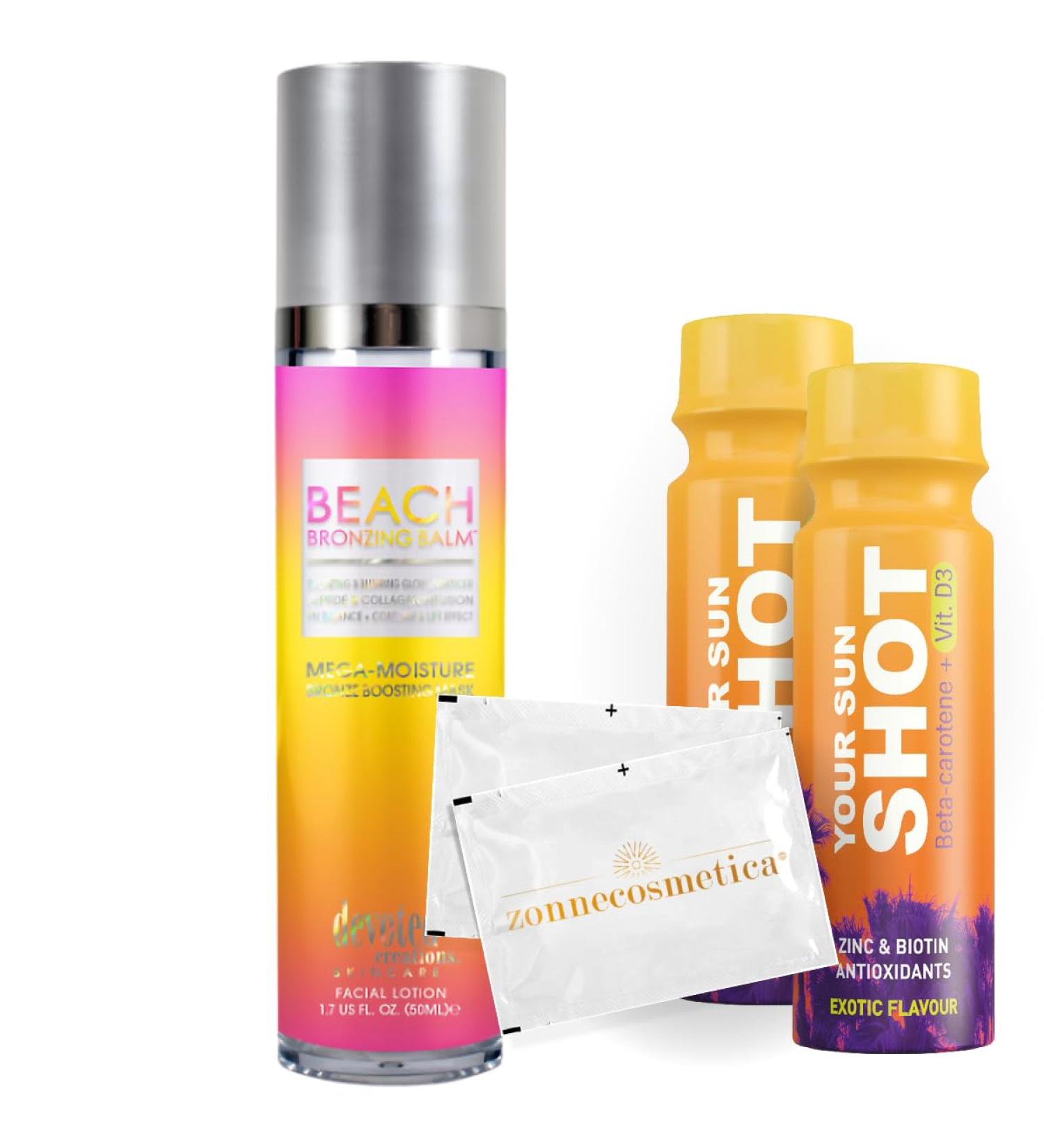 Devoted Creations Devoted Creations - Beach Bronzing Balm + 2 Your Sun Shots + 2 Lingettes Rafra chissantes