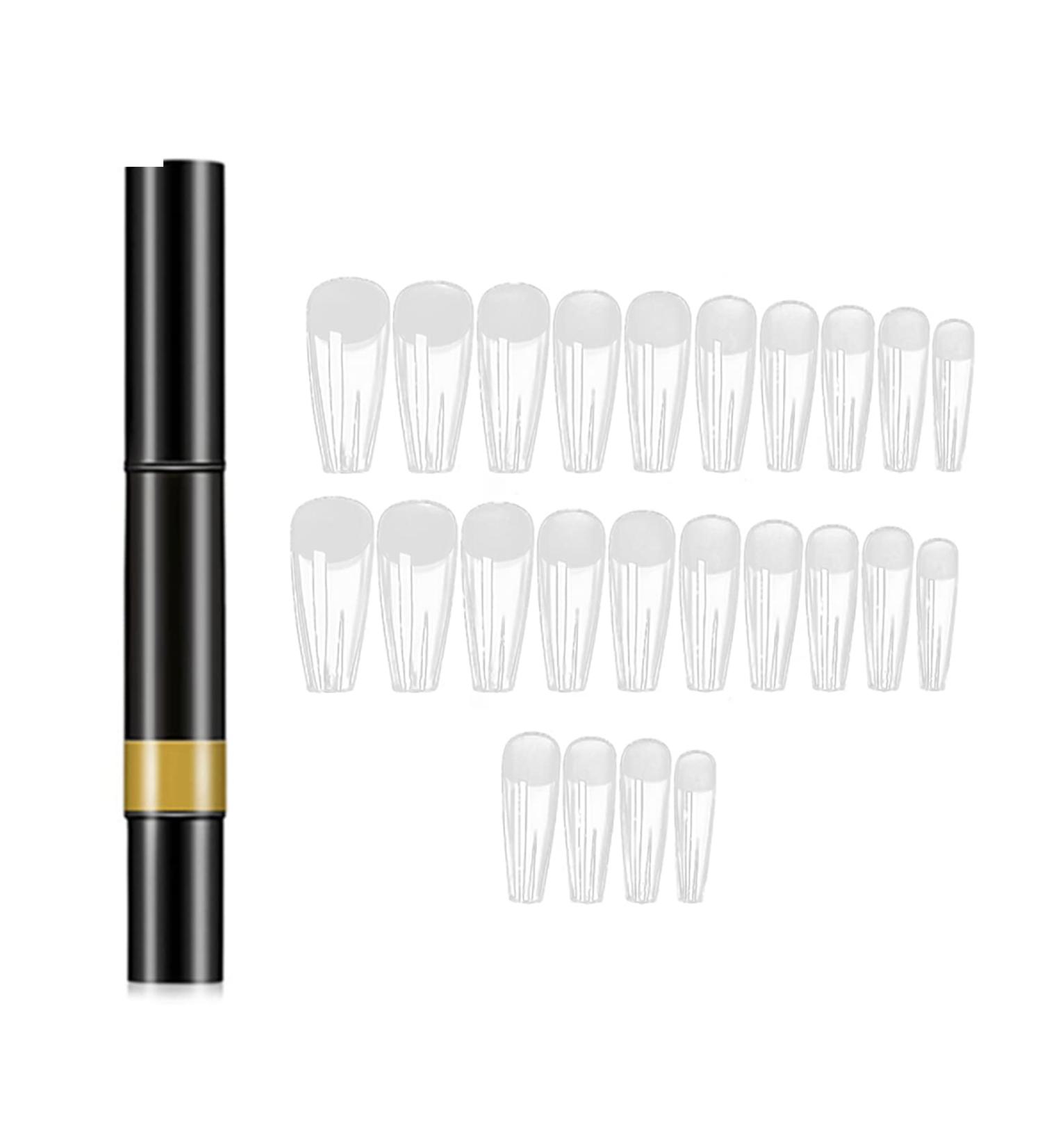 Worparsen Nail Tips Glue Handheld Soak Off UV LED Base Gels Stick Extension Glue Pen Ornament Sticking Solid B - Buy Online on GoSupps.com