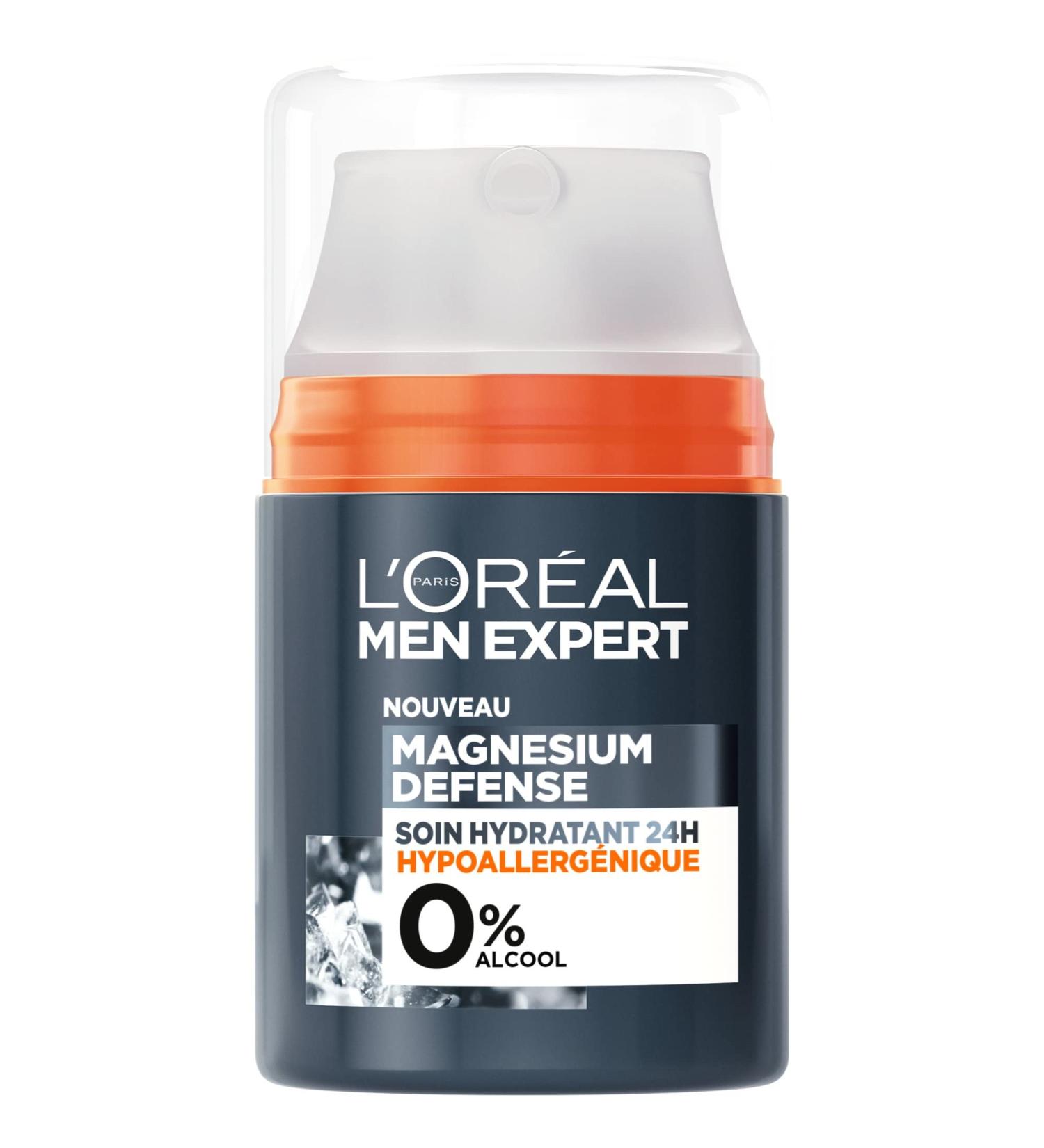L Or al Paris Men Expert Magnesium Defense 24H Moisturizing Treatment Hypoallergenic - Buy Online on GoSupps.com