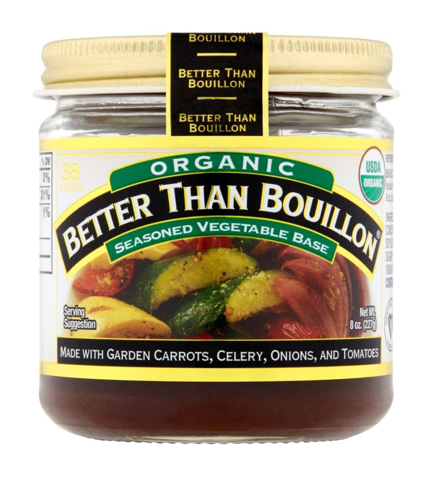 Organic Vegetable Base: Better Than Bouillon 8 oz Jar - Vegan & Concentrated, Makes 9.5 Quarts of Broth - Buy Online on GoSupps.com