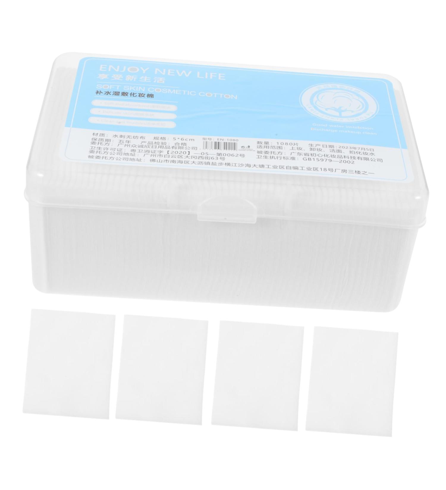 1080 Pcs Facial Cotton Pads - Makeup Nail Polish Remover & Cosmetic Tools for Women - Soft & Durable Square Cotton Pads - Buy Online on GoSupps.com