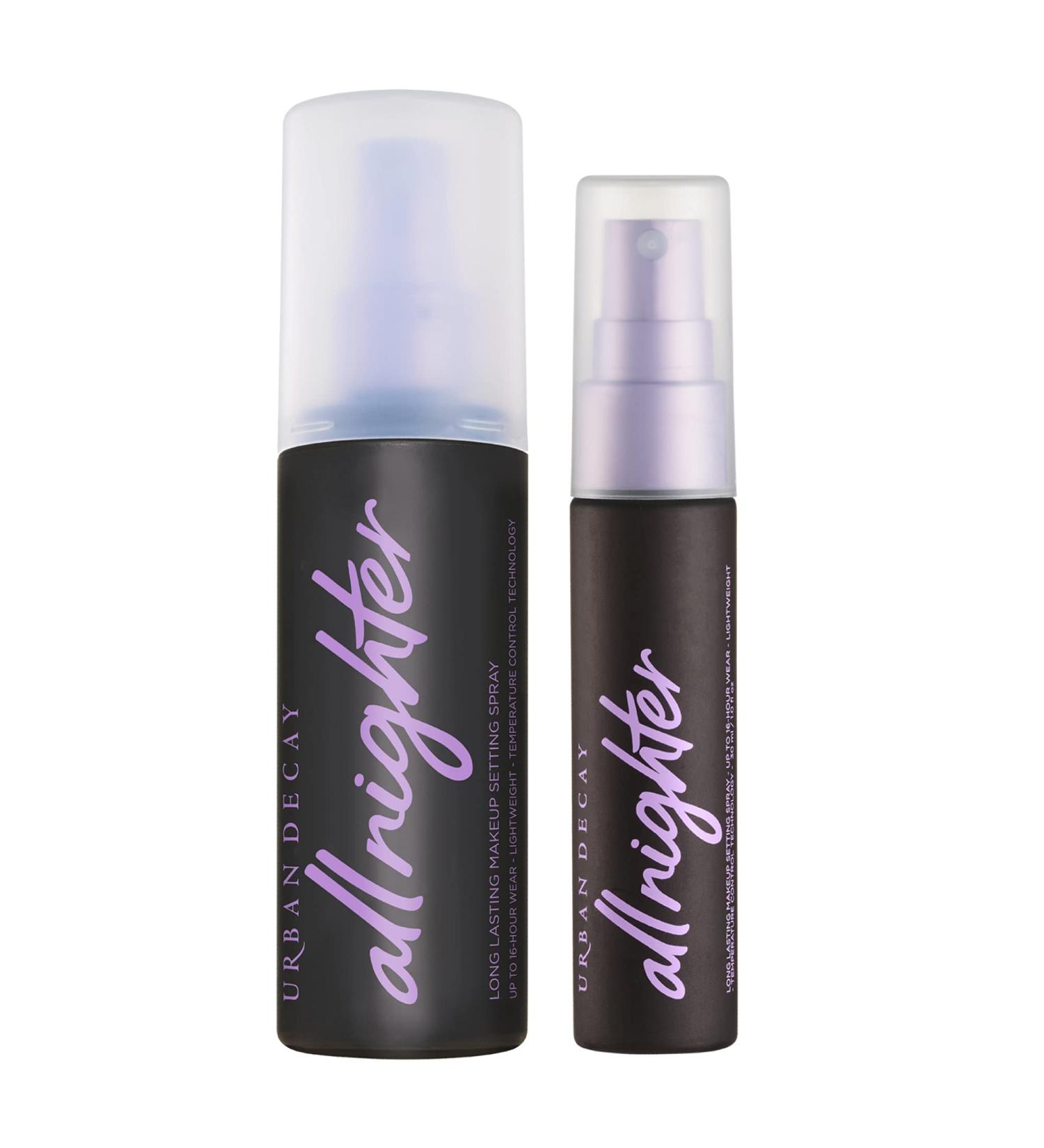 Urban Decay All Nighter Makeup Setting Spray Set - Full & Travel Size - Long-Lasting Formula Up to 16 Hours - Oil-Free - Buy Online on GoSupps.com