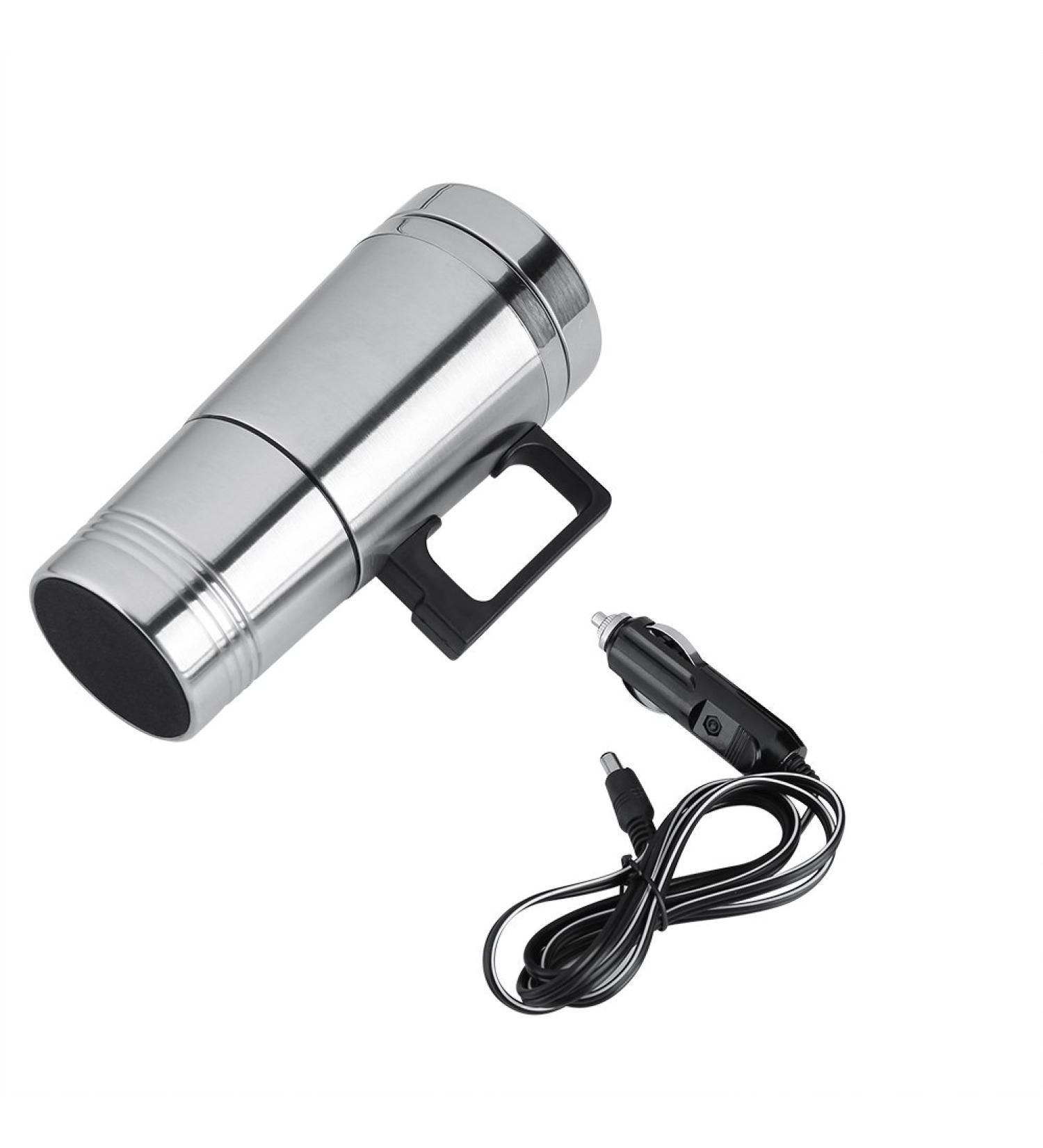 Portable 12V/24V Car Heating Cup | 300ml Stainless Steel Coffee Maker & Tea Pot | Outdoor Vehicle Water Bottle - Buy Online on GoSupps.com