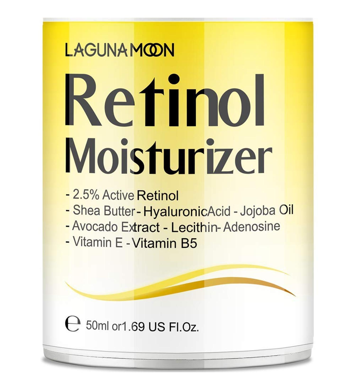 Lagunamoon Retinol Moisturizer Cream for Face - Wrinkle Cream for Women and Men Facial Cream with Hyaluronic Acid and Vitamin E 50ML/1.69 Oz - Buy Online on GoSupps.com