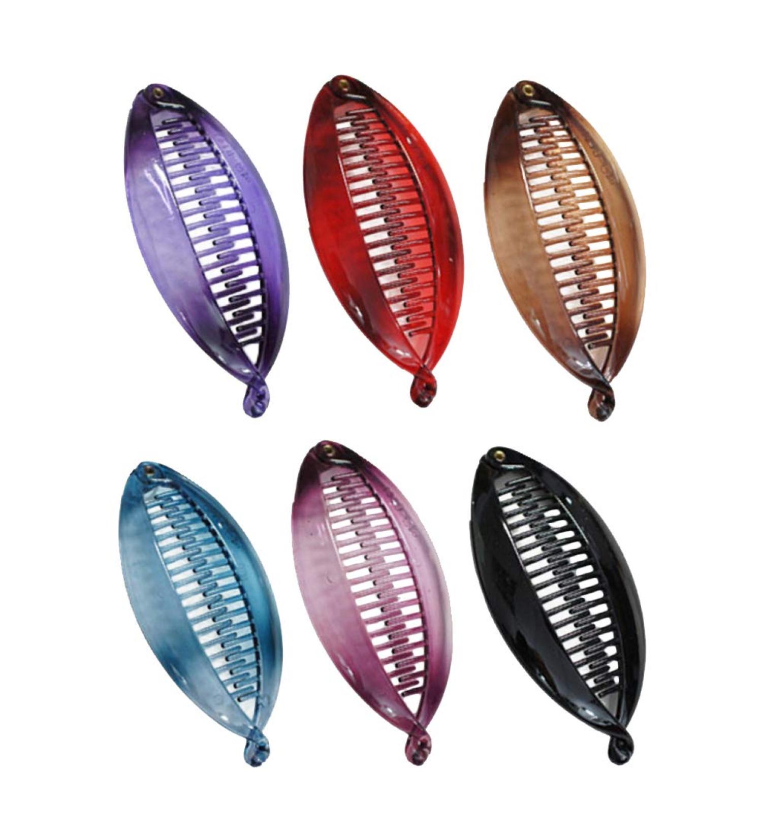 Lurrose Banana Hair Clip Set - 6pcs Acrylic Fish Shape Ponytail Holders for Women | Random Colors - Shop Internationally! - Buy Online on GoSupps.com