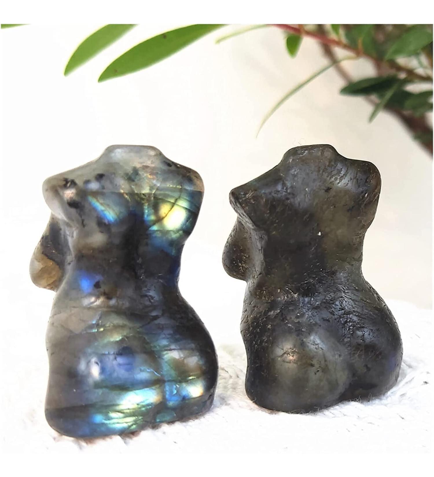 Minerals Stones 1.5inch Crystal Goddess Natural Labradorite Quartz Statue Carved Woman Torso gemper Body Sculpture Polished Crystal Stones Decoration Stone Mineral Specimen - Buy Online on GoSupps.com