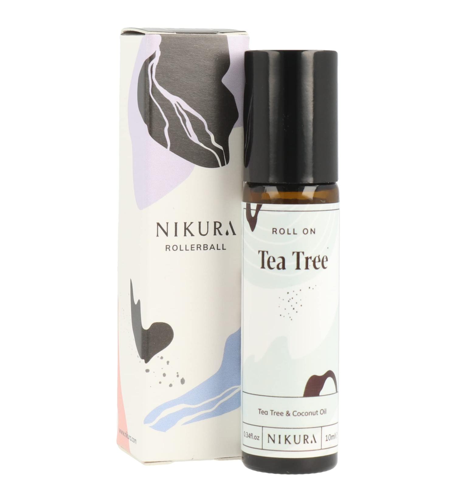 Nikura Tea Tree Roll On Essential Oil Blend - 10ml | Australian Aromatherapy for Skin Decongestion | Skin, Temples, Pulse Points, Wrists, Neck - Buy Online on GoSupps.com