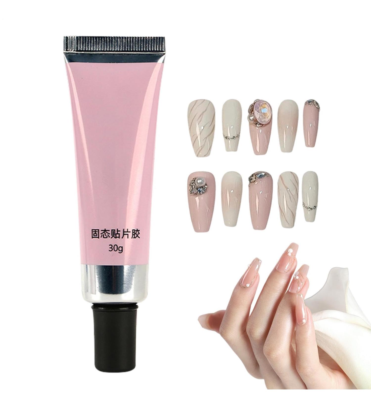 Nail glue gel gel nail glue - 30g of clear gel for strong nails | Long-lasting nail glue super strong UV gel glue acrylic nail glue for nail salons - Buy Online on GoSupps.com