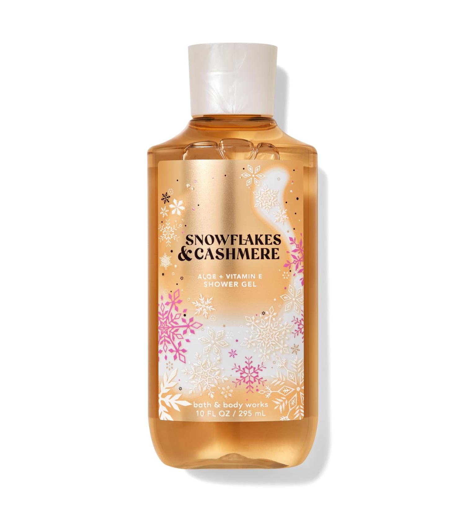 Buy Bath and Body Works Shower Gel - Snowflakes & Cashmere 10 fl oz - Aloe & Vitamin E - International Shipping Available - Buy Online on GoSupps.com