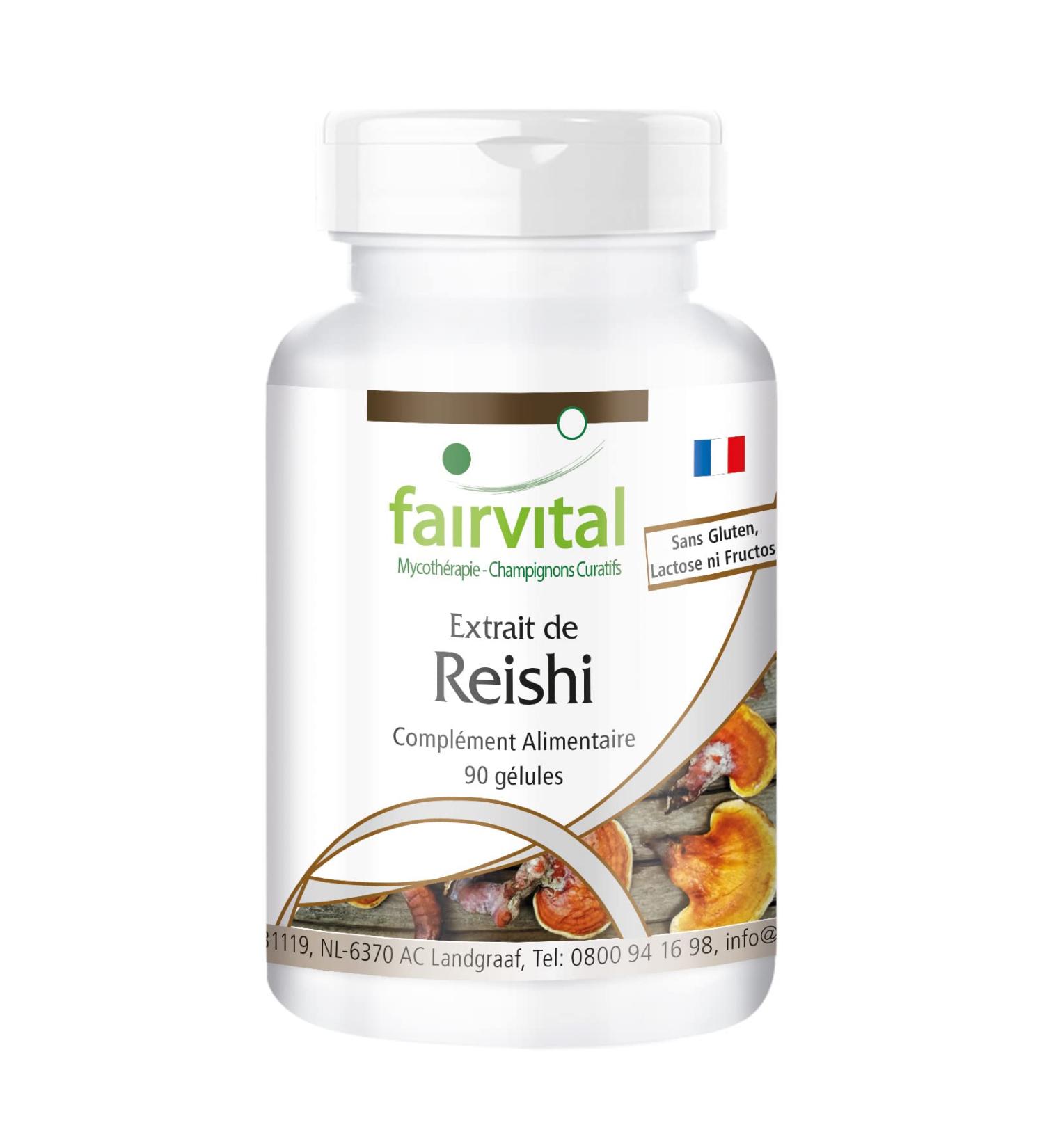 Fairvital | Reishi Extract 500mg - 30% Polysaccharides - Ganoderma lucidum - 90 Pcs - Vegan - Buy Online on GoSupps.com