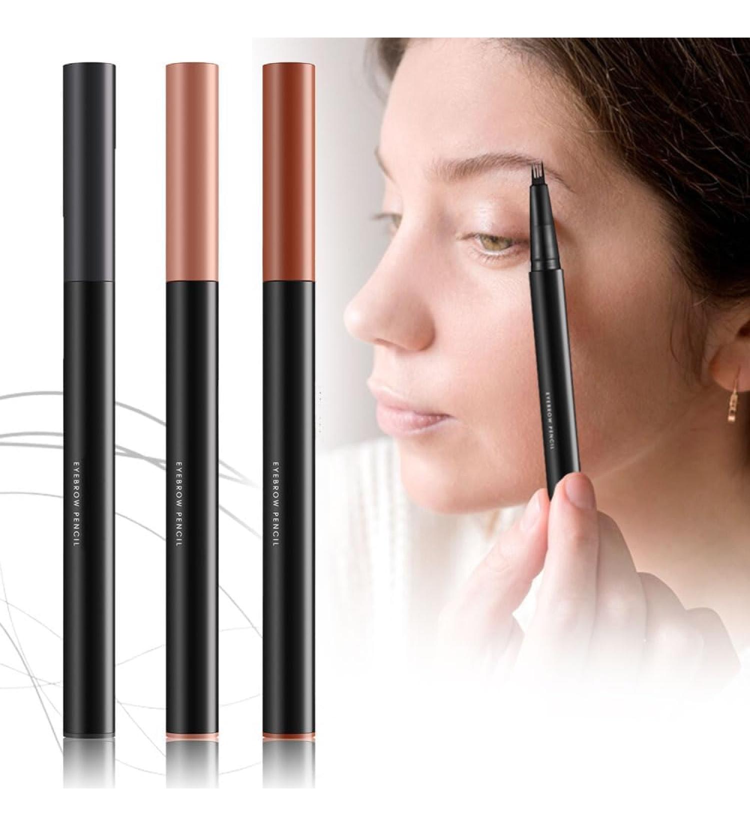 4-Tip Eyebrow Pencil - Waterproof Microblading Contouring Pen for Long-Lasting Flawless Brows | 3 Colors Available - Buy Online on GoSupps.com