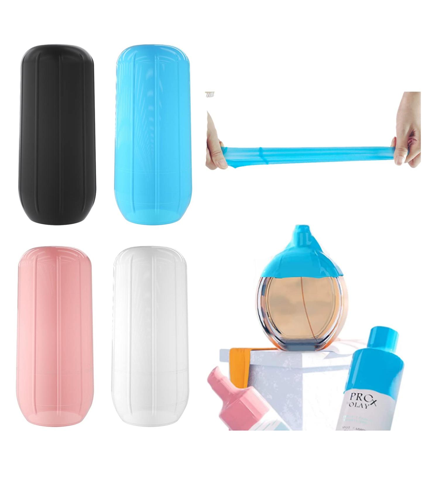 Lufr 4 Reusable Silicone Accessory Elastic Sleeves for Leak-Proofing Toiletries - Standard and Travel Size - Buy Online on GoSupps.com