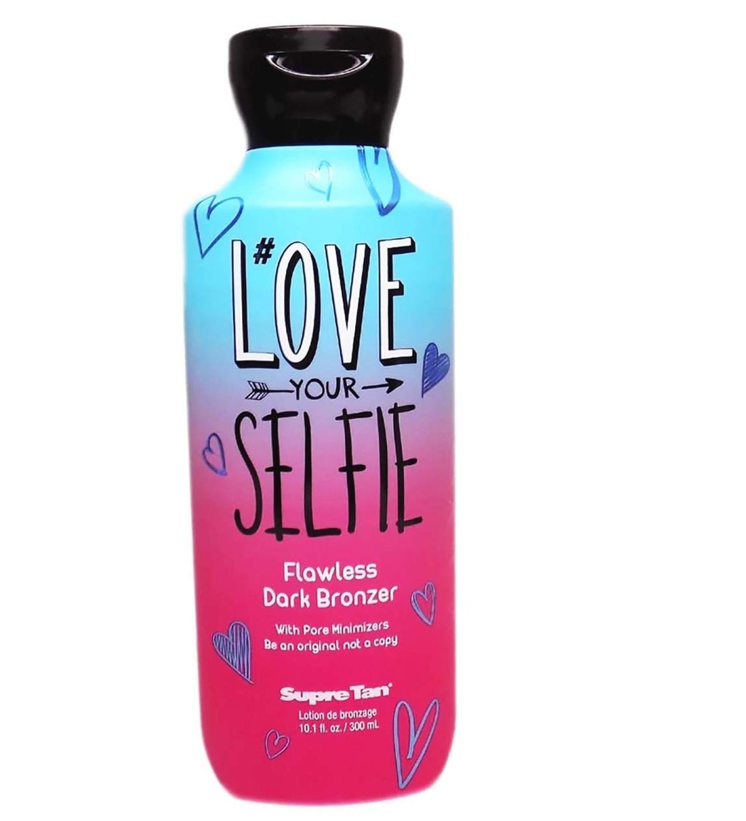 Supre Tan #LOVE YOUR SELFIE Dark Bronzer (10.1 ounces) Tanning Bed Lotion