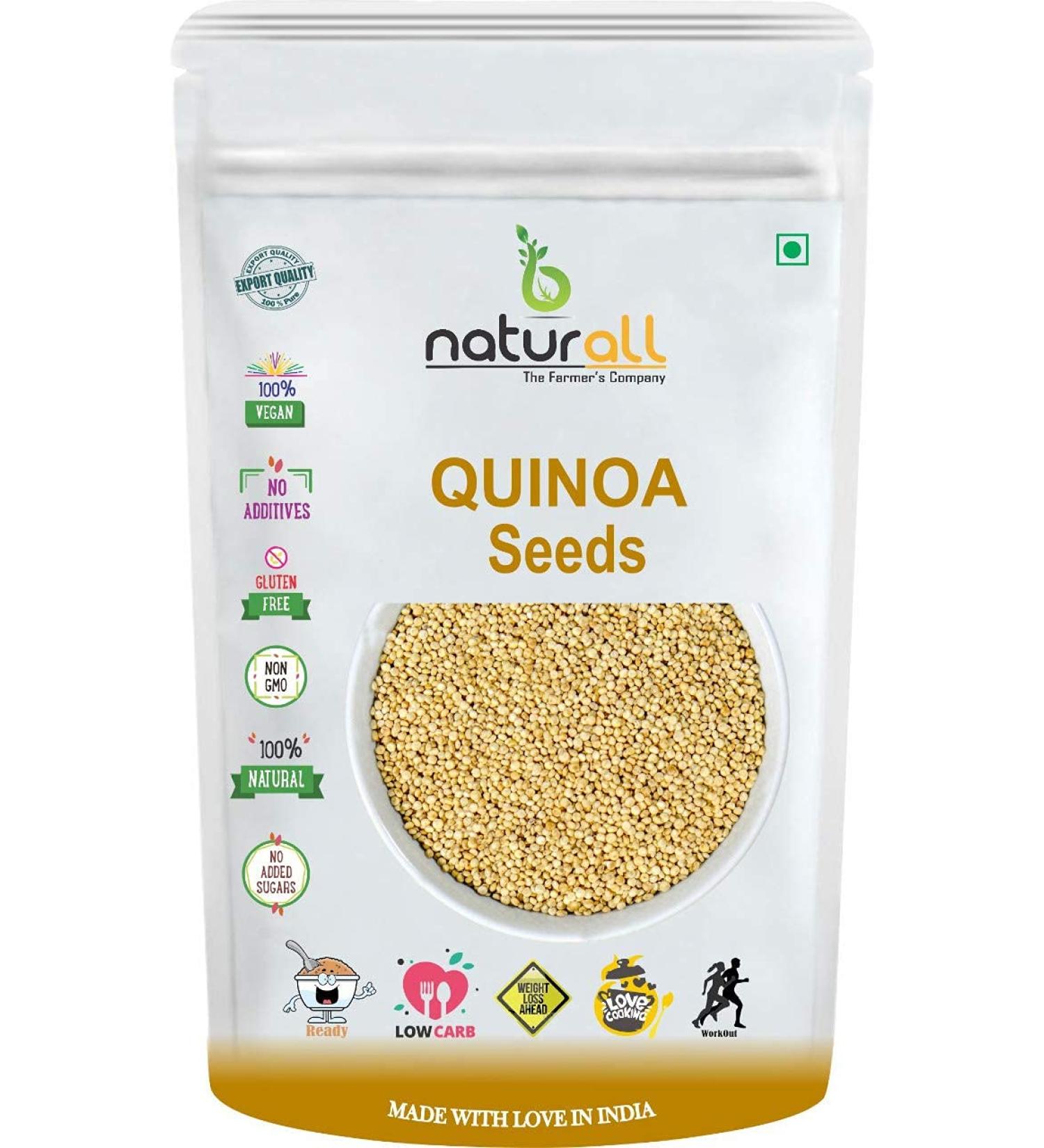 NENA Quinoa Seeds | Gluten Free Non-GMO | Whole Grain White Quinoa Seeds - 200 GM - Buy Online on GoSupps.com