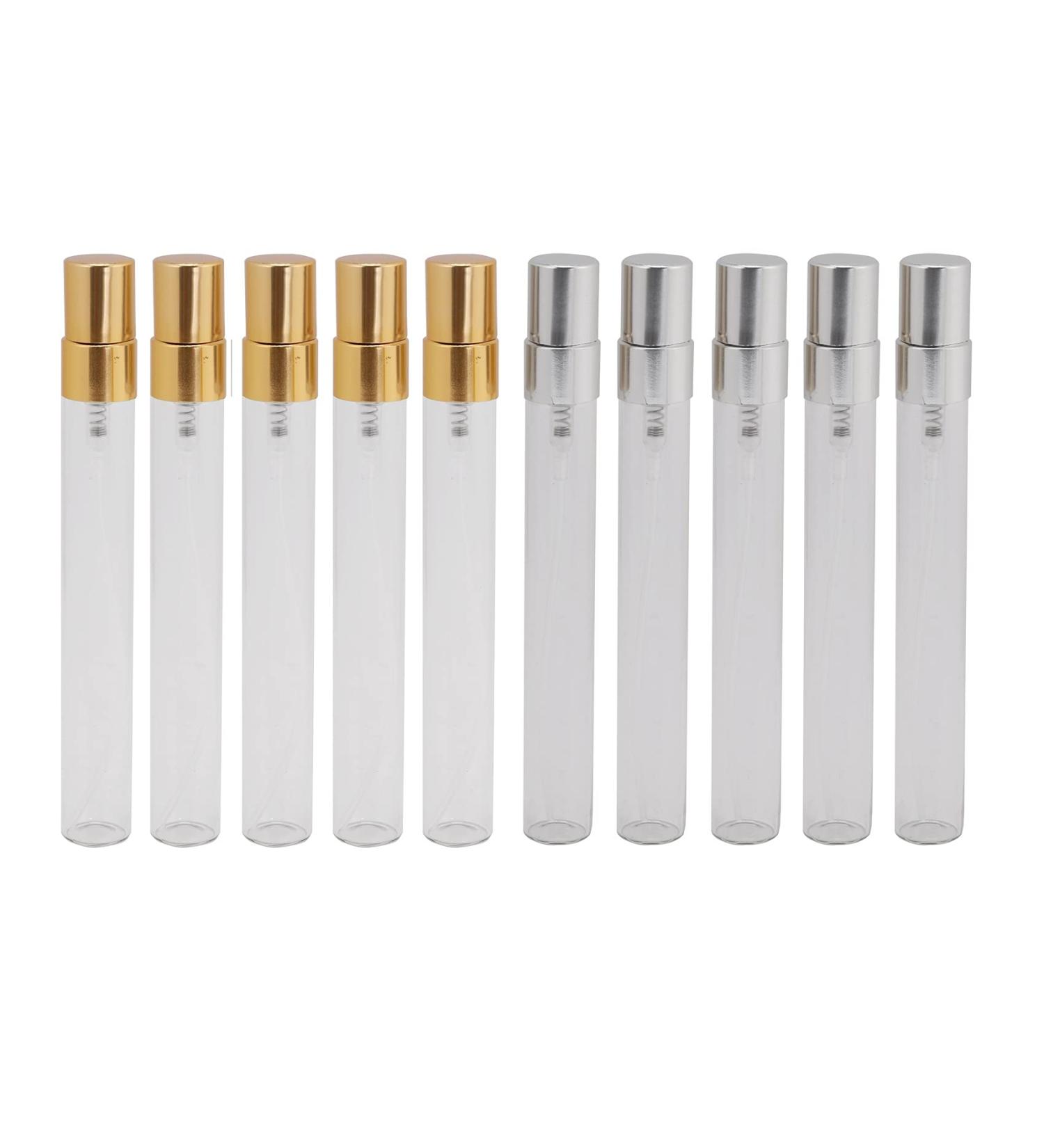 Jeenuuder 10 Pieces/10ML Refillable Parfum Portable Perfume Bottle with Aluminium Pump - Buy Online on GoSupps.com