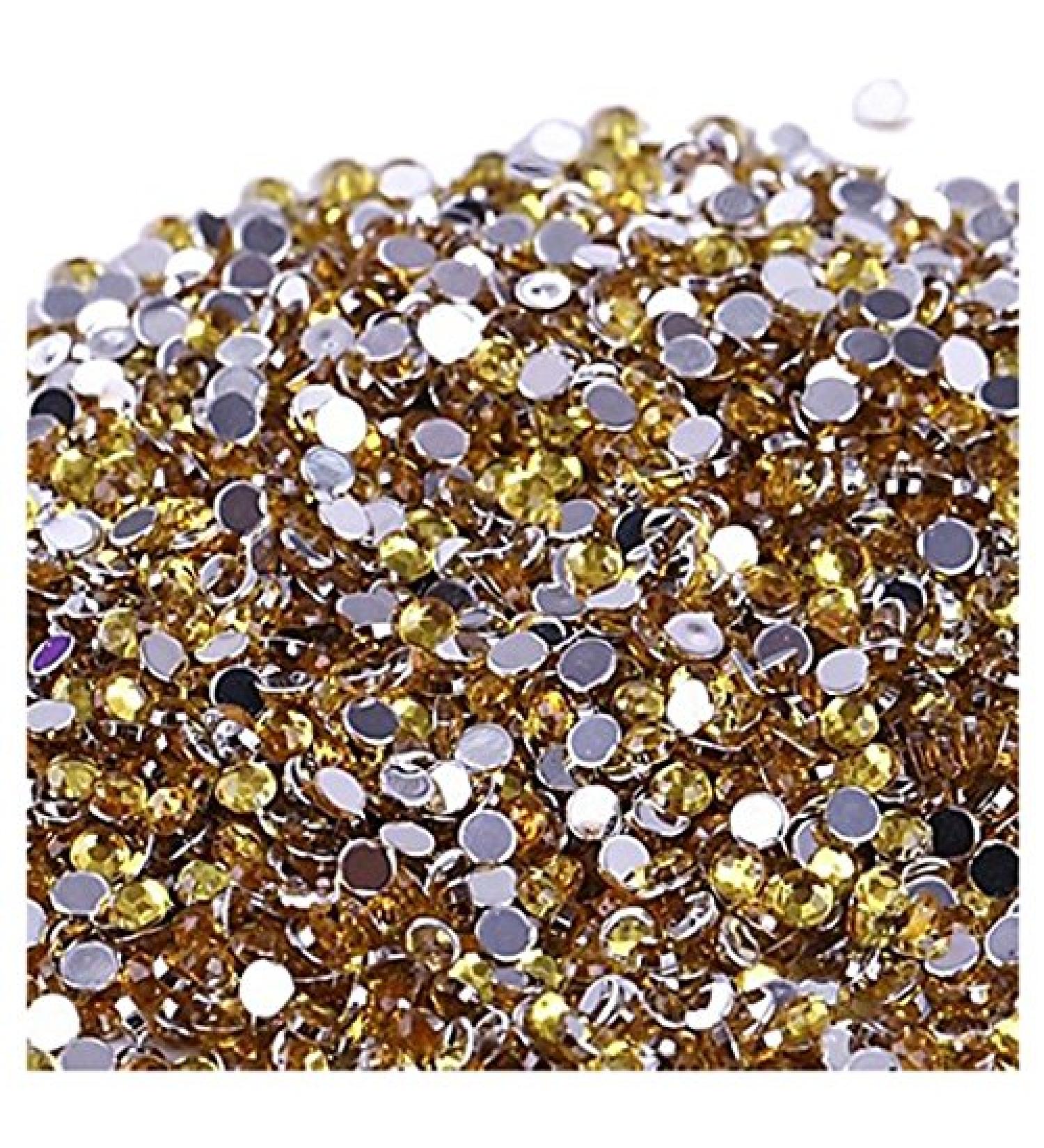 2000 Pieces Crystal Flatback Acrylic Rhinestone Beads Nail Art (Lemon Yellow) - Buy Online on GoSupps.com