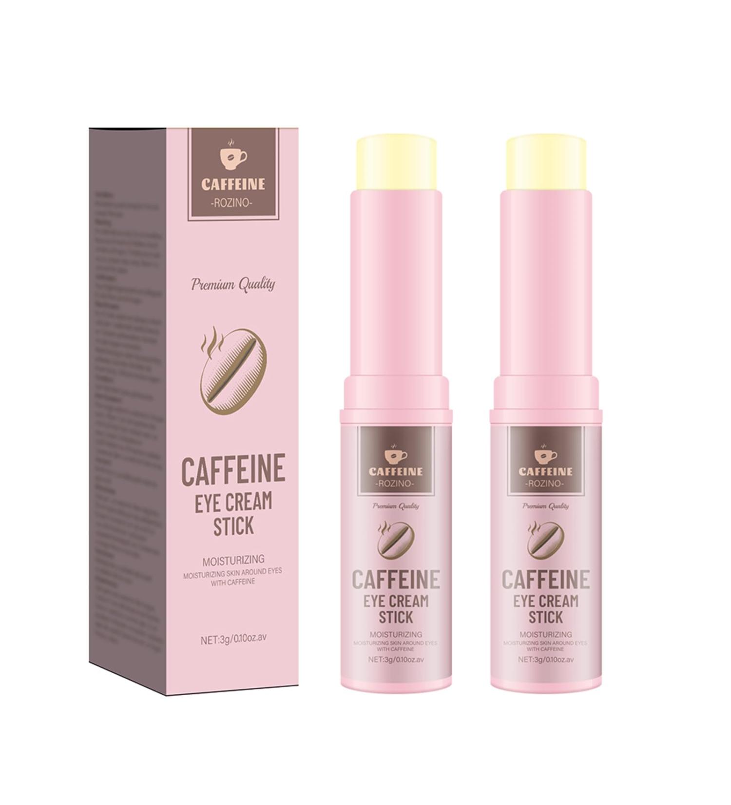2Pcs Caffeine Eye Balm Stick Anti-Aging Eye Balm for Puffiness Dark Circles Wrinkles Firm the Light Beige Around The Eyes Moisturizer Stick with Retinol and Hyaluronic Acid PINK 0.06 Ounce (Pack of 1) - Buy Online on GoSupps.com