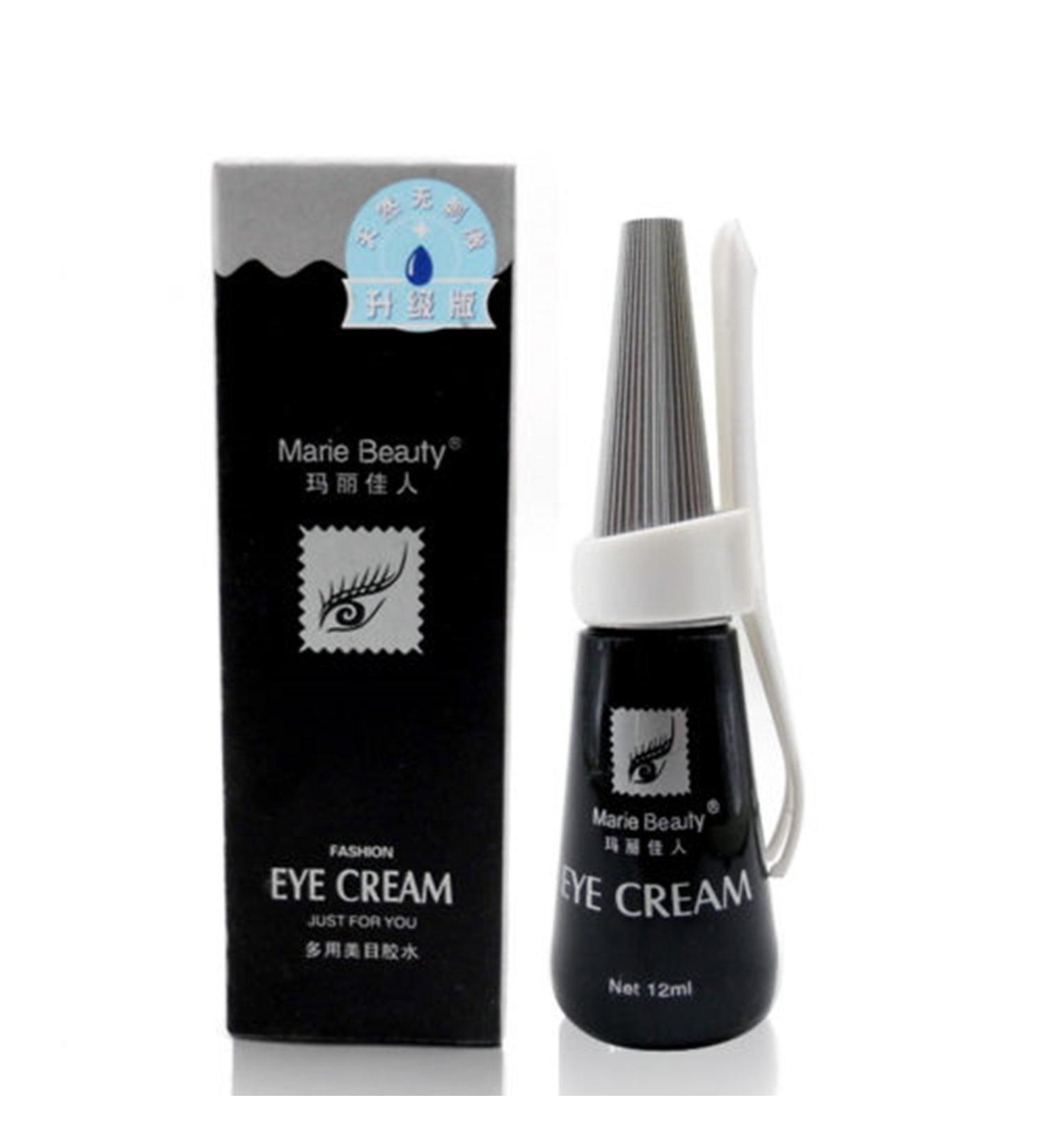 HiiBaby EYE Waterproof False Eyelashes Adhesive Marie Beauty 12ml White/Black False Eyelash Glue Fake Eyelash Adhesive Eye Cream (Black) - Buy Online on GoSupps.com