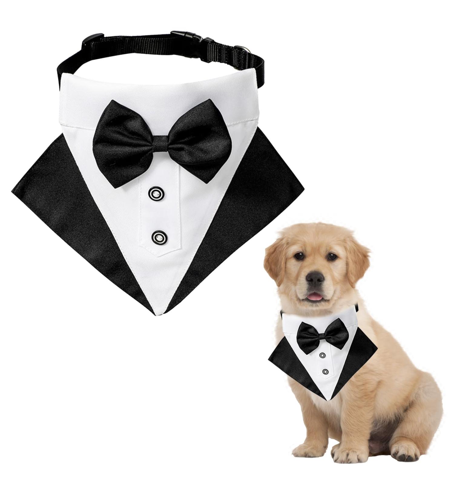 Buy Narrow Dog Smoking Bandana - Adjustable Formal Neckerchief for Weddings & Birthdays - Stylish Dog Costumes (L) - Buy Online on GoSupps.com