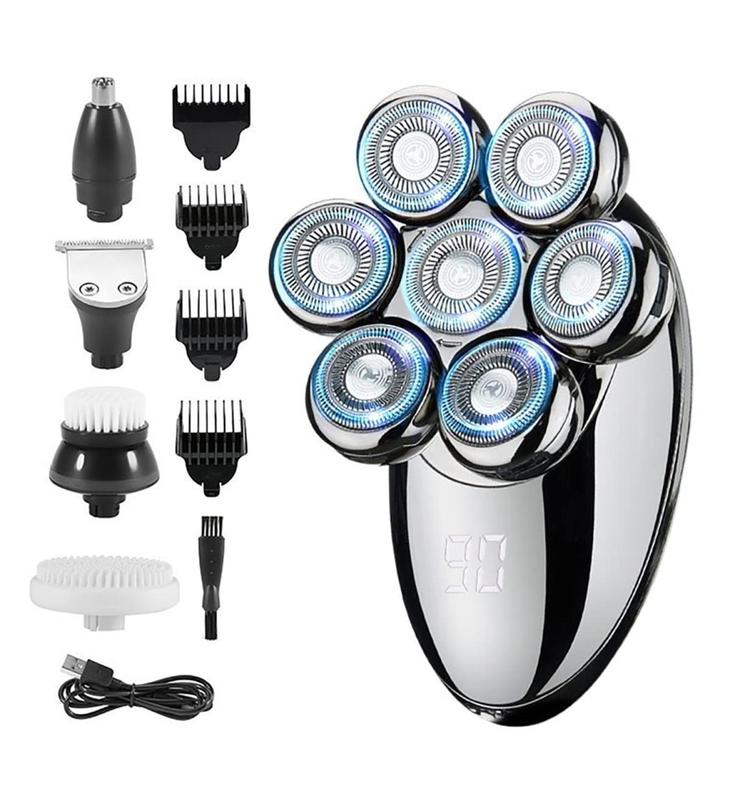 Best 5-in-1 Electric Razor for Men | Waterproof Digital Shaver & Beard Trimmer | Portable 7D Floating Cutter Kit - International Shipping Available - Buy Online on GoSupps.com