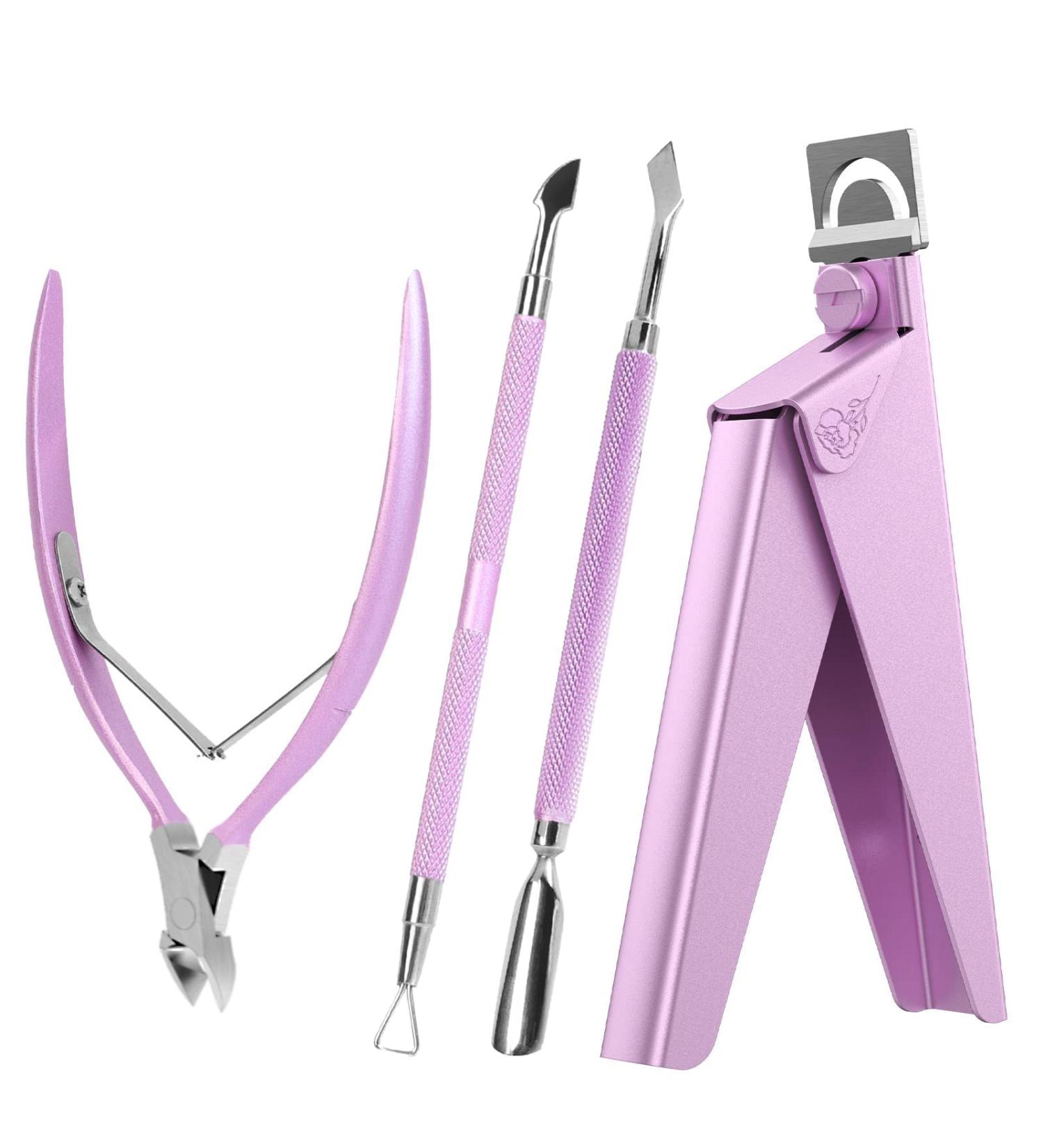 MELODYSUSIE Small D-Pink Nail Clippers for Acrylic & Gel Nails - Professional Rustproof Trimmer Tool for Manicure & Pedicure - Buy Online on GoSupps.com