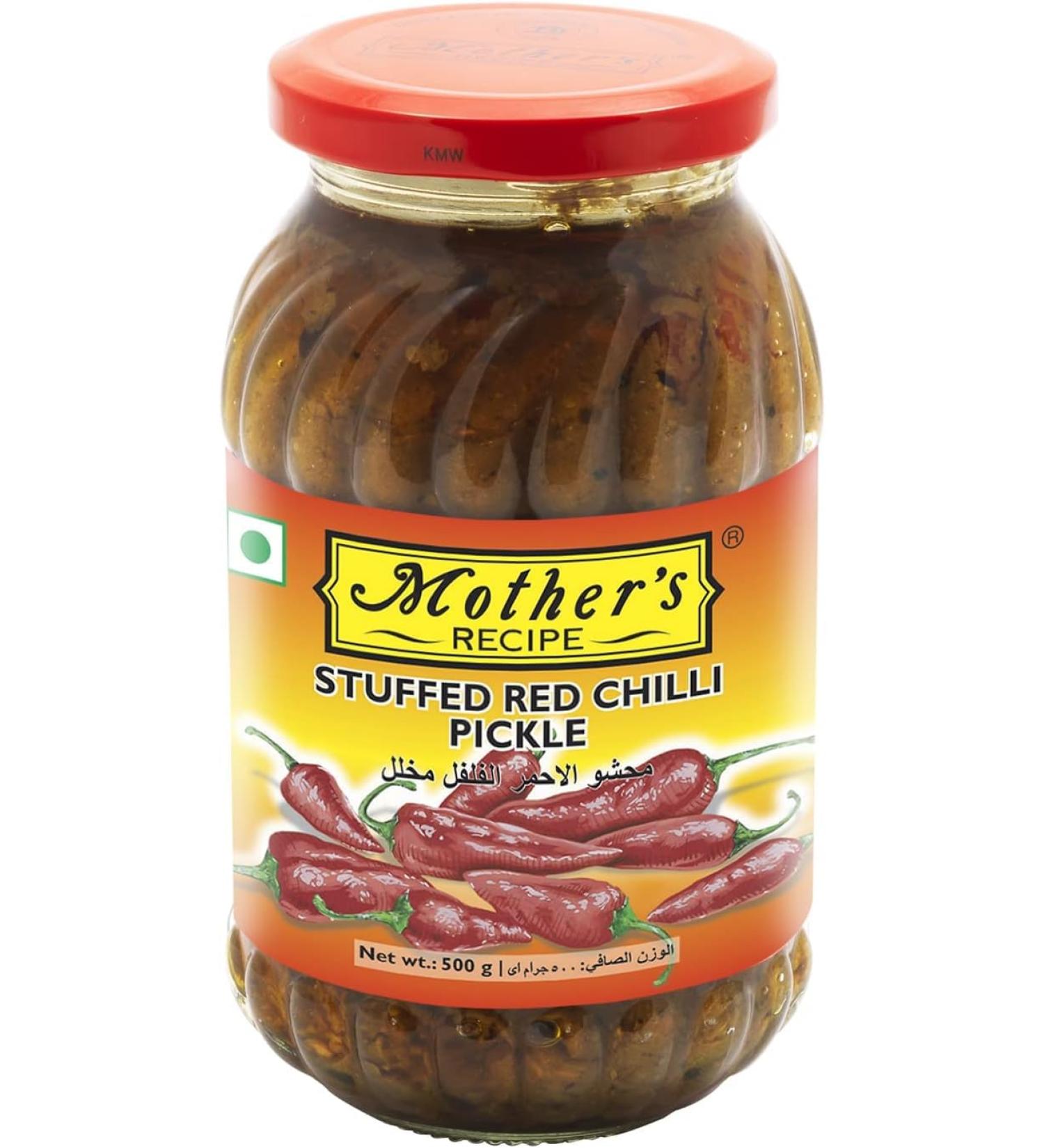 Mother's Red Stuffed Chilli Pickle 500 g (Pack of 1) - Buy Online on GoSupps.com