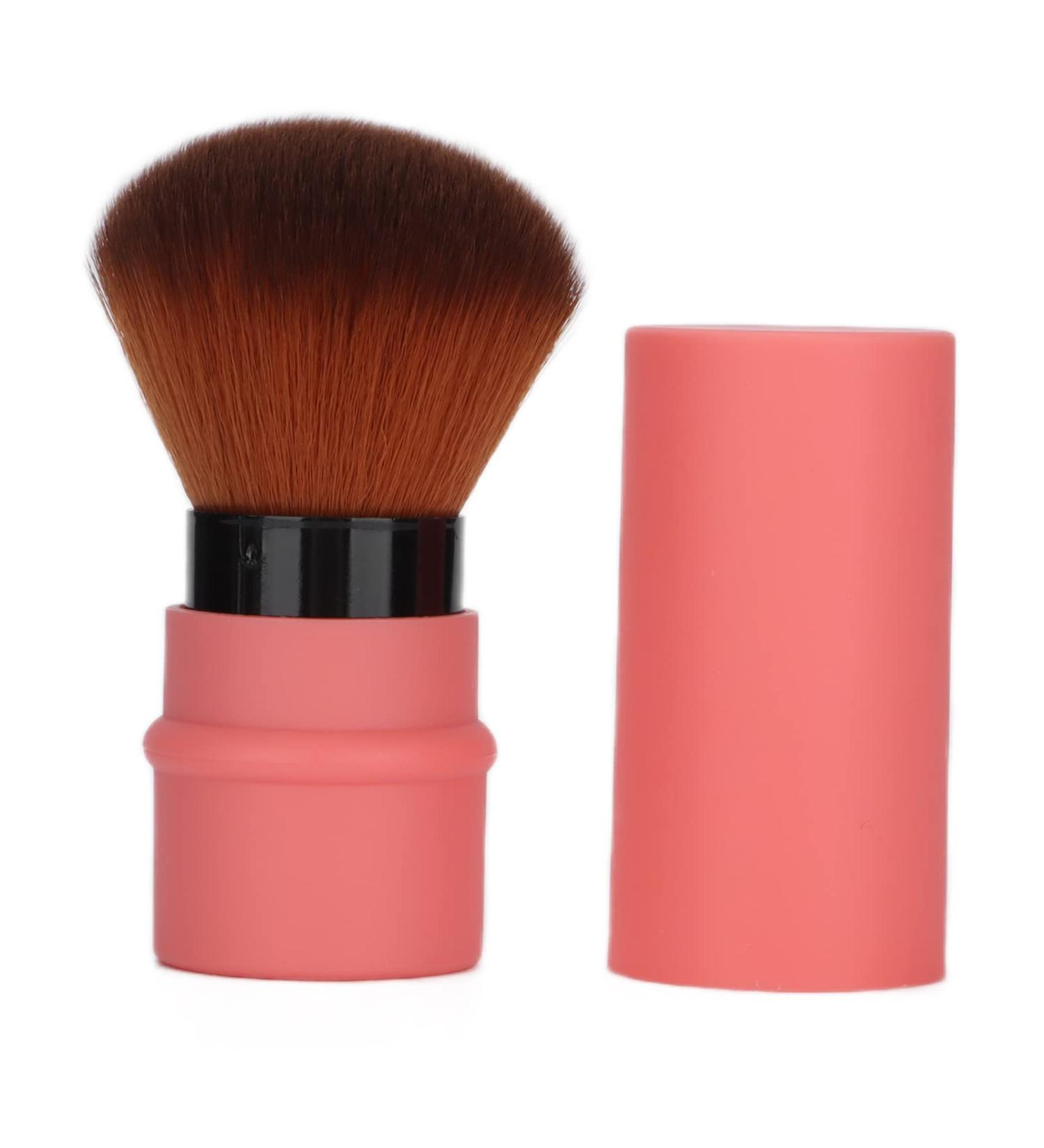 Angled Blush Brush | Portable Soft Fluffy Powder Brush with Cover for Blush & Bronzer Makeup | International Shipping Available - Buy Online on GoSupps.com