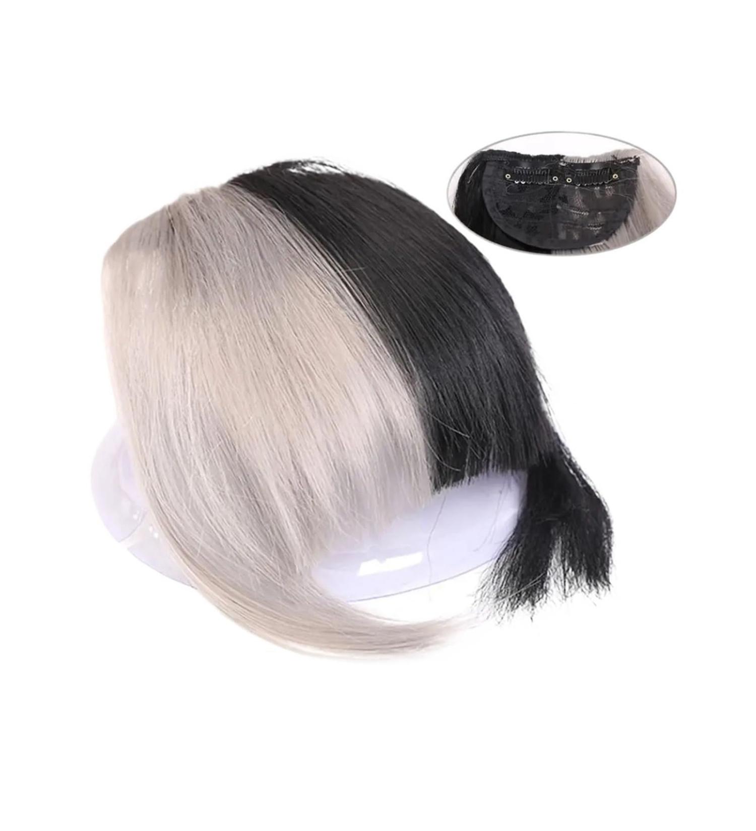 Bangs Hair Clip Stitching Air Bangs Synthetic Fake Bang Hair Piece Clip In Hair Extension Fake Fringes Bang Women Natural Air Bangs Clip on Bang Bangs Clip in Hair(Color:T0906)