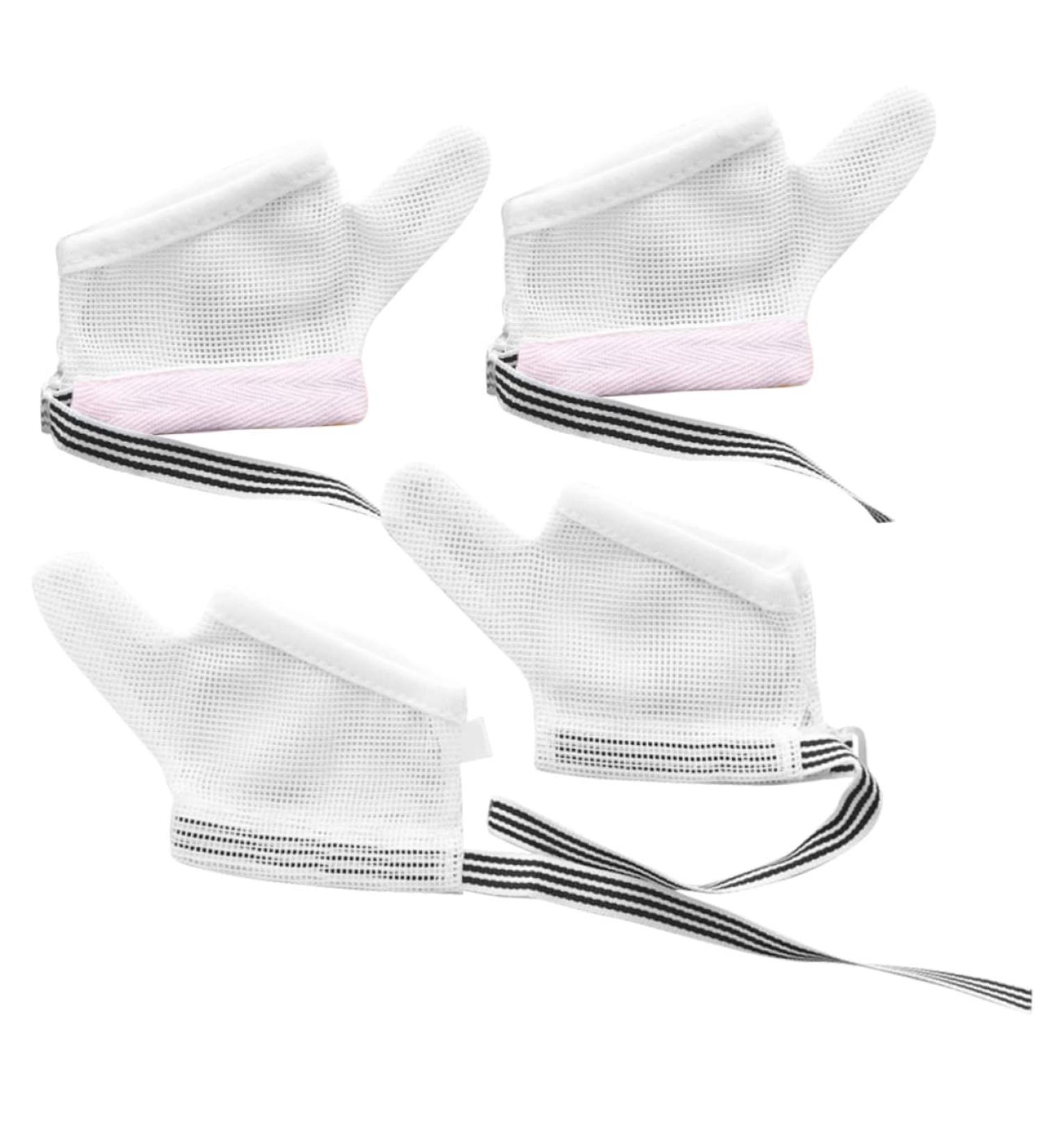 PLAFOPE 2 Pairs Anti-Eating Gloves for Kids | Thumb Protector & Hand Mittens for Nail Biting | Breathable Finger Guard | Child Nylon Gloves 11x7x0.5cm | Pink Black - Buy Online on GoSupps.com