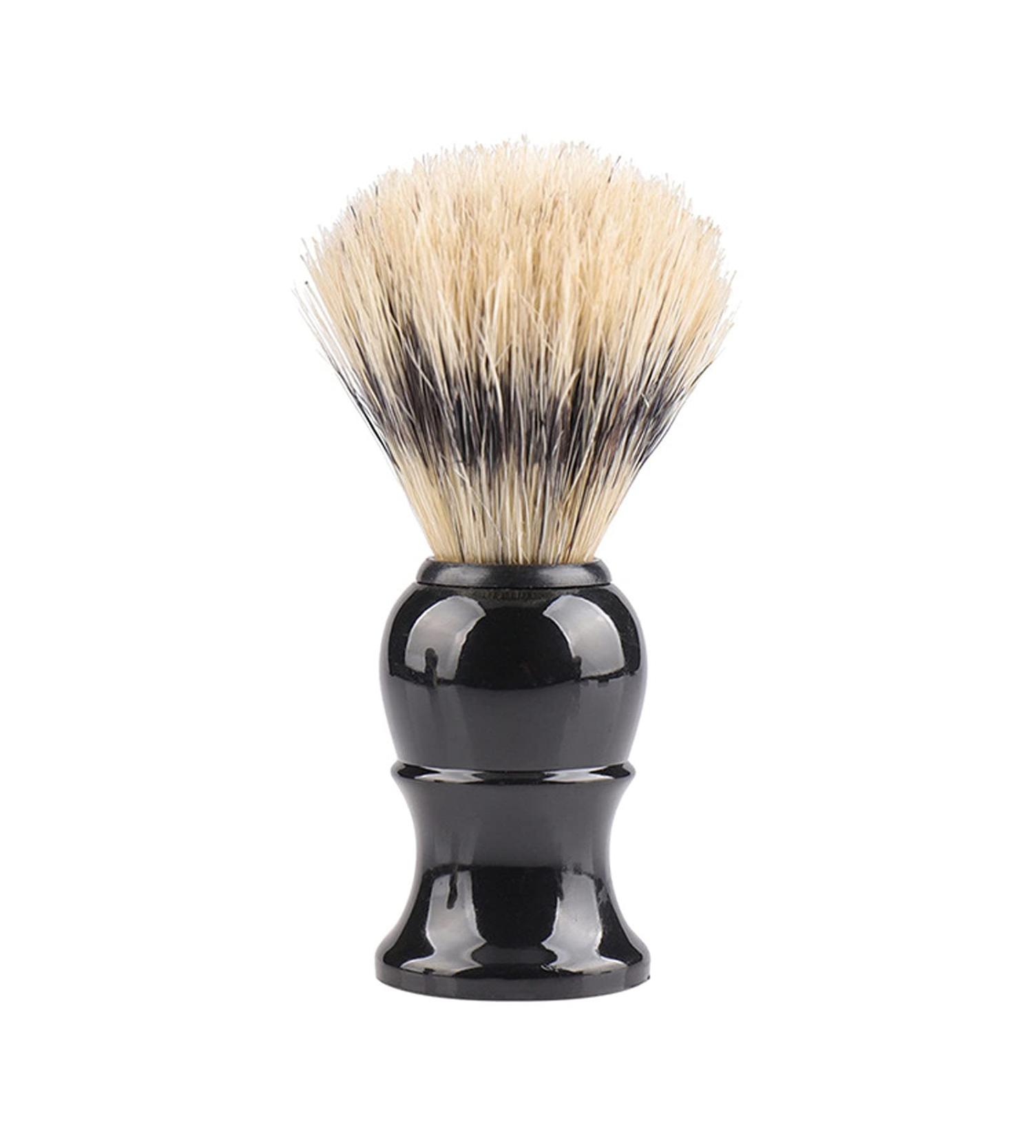 Men's Plastic Boar Brush Tools Bristles Shaving Foam Care Handle Brush Ocj641 1 Piece (1 Pack) B