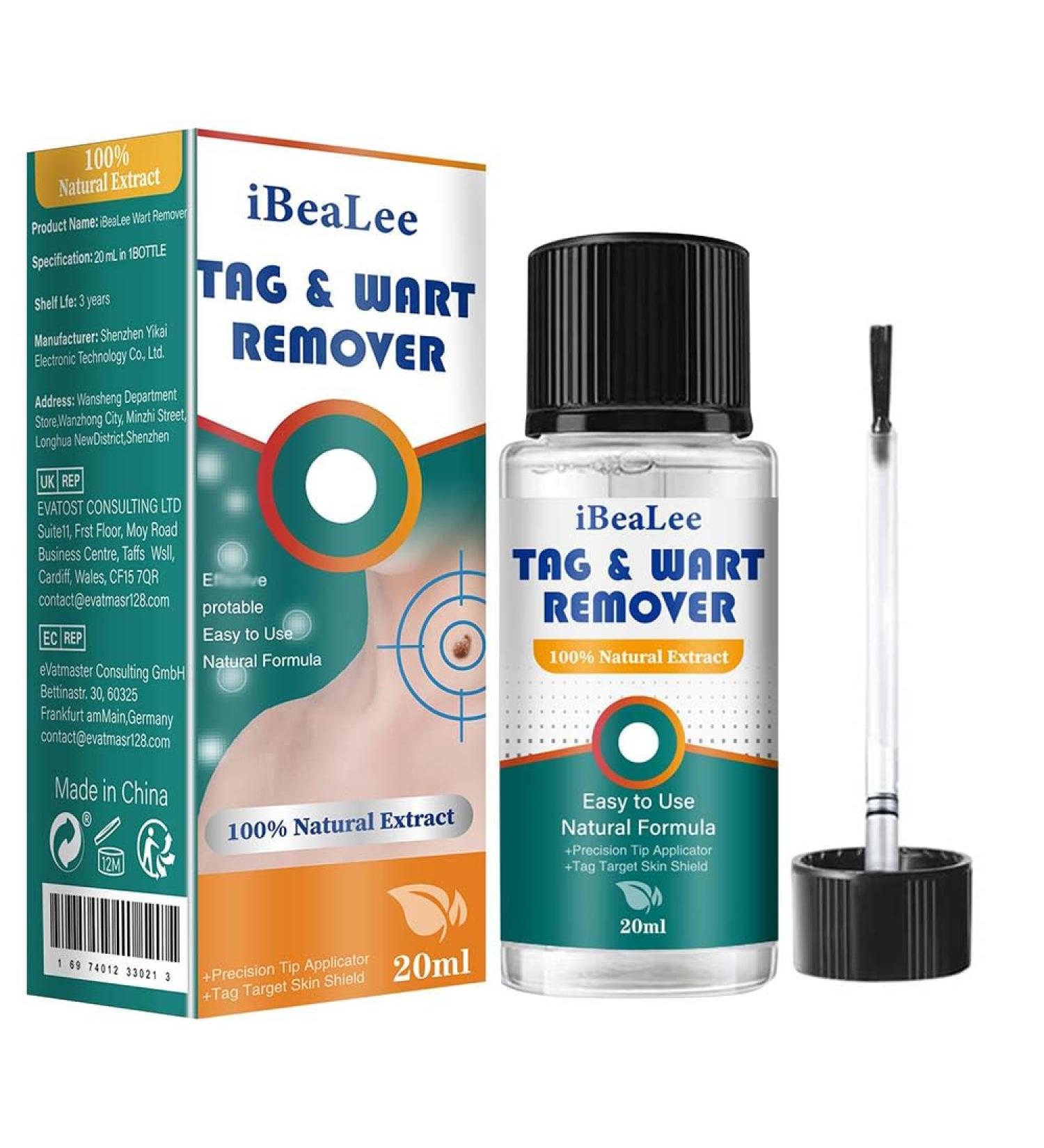 Maximum Strength Wart Remover Liquid - Fast Plantar & Common Wart Treatment | Safe & Natural Formula (20ml - Buy Online on GoSupps.com