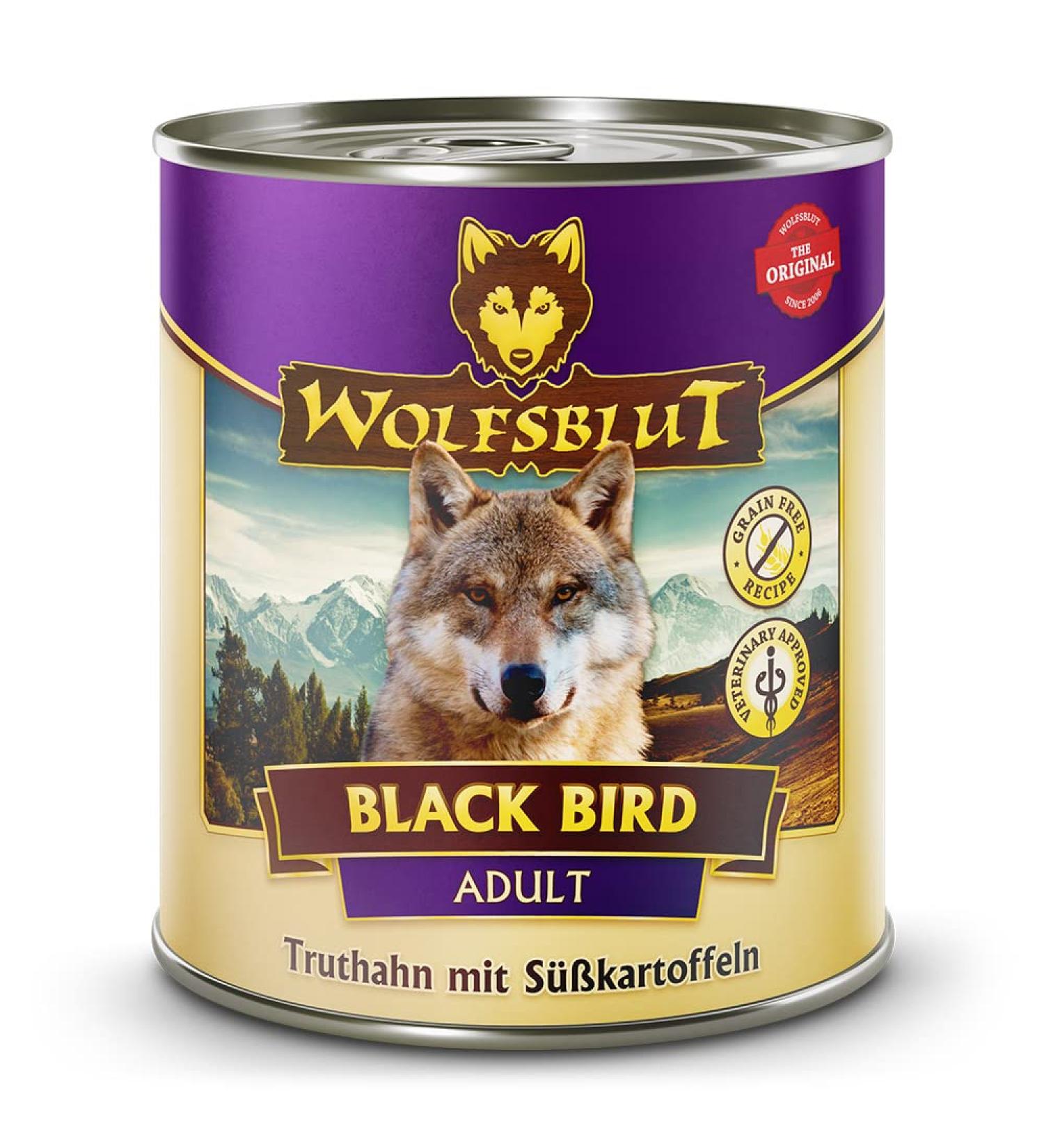 Wolfsblut Nourriture pour Chiens Adultes Black Bird - 800 g (Paquet de 6)