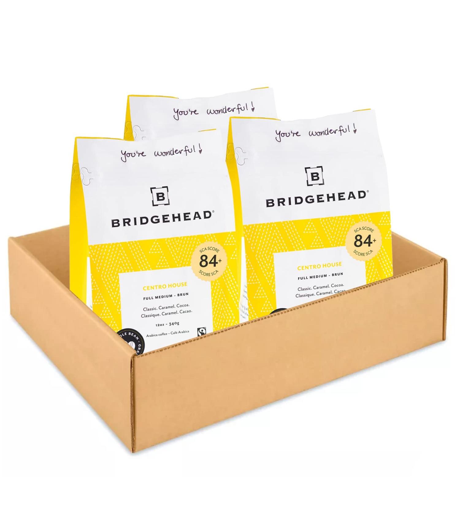 Bridgehead Coffee- Centro House- 3 pack | Full Medium Roast Coffee | Whole Bean Coffee | 340 g - 12 oz each pack | Organic | Fairtrade | Sustainable | proudly Canadian Centro House 1.02 kg (Pack of 1) - Buy Online on GoSupps.com