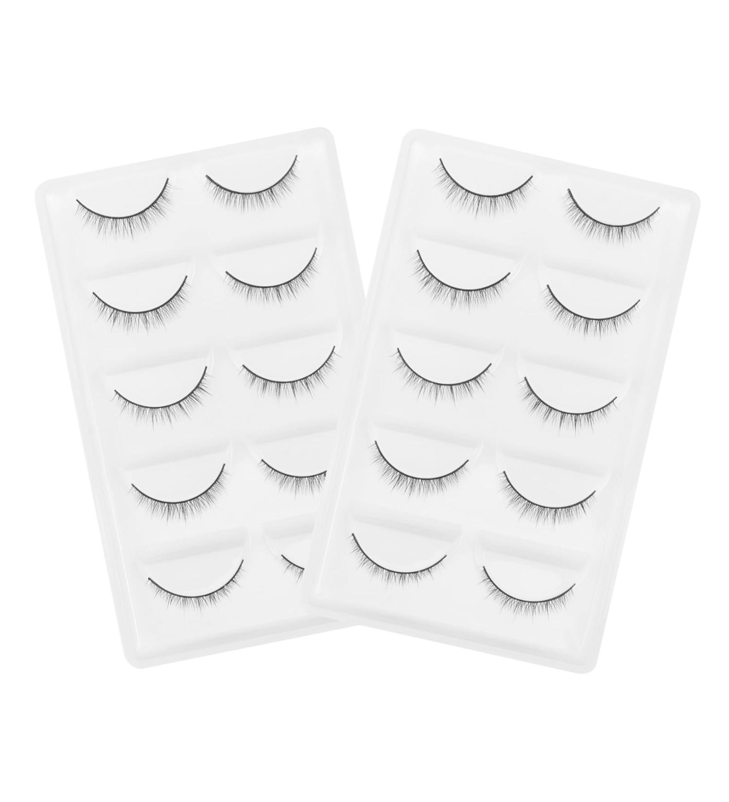 POPETPOP 10 Pairs Natural Dense False Eyelashes Girl Eyelash Beauty Accessory Fashion Mascara False Eyelashes - Buy Online on GoSupps.com