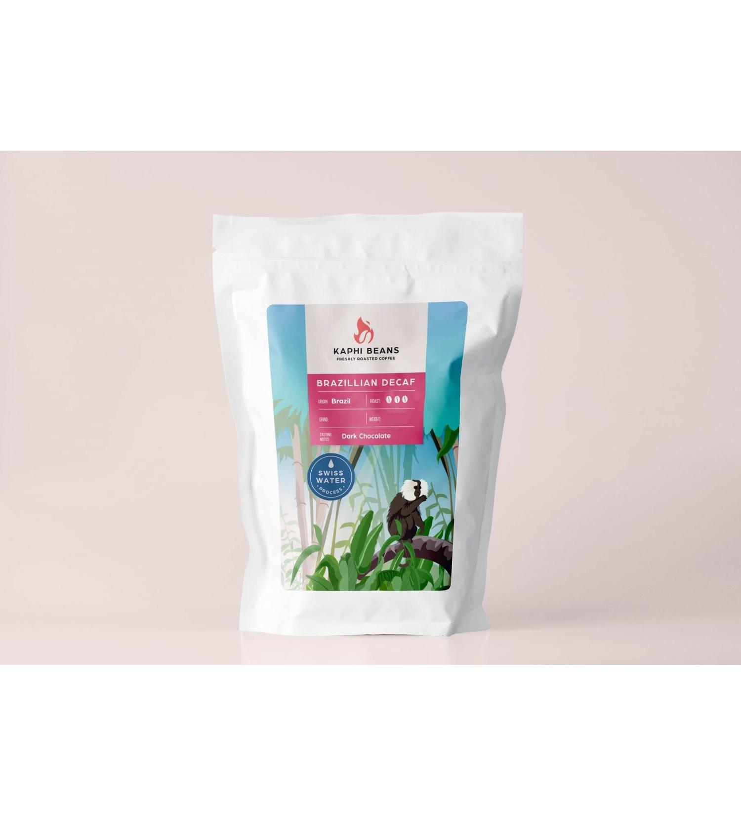 Kaphi Beans Roasted Coffee - Brazillian Decaf - Dark Roast - 100% Arabica Beans - Freshly Roasted Whole Beans (Pack Of 1kg) - Buy Online on GoSupps.com