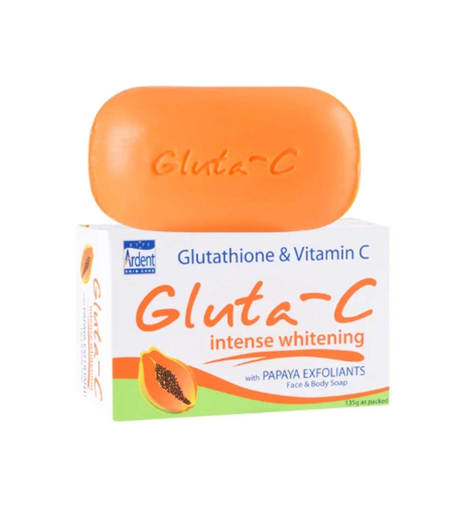 Gluta-C Skin Lightening Soap with Papaya Exfoliants - Brighten and Exfoliate for Radiant Skin - Buy Online on GoSupps.com