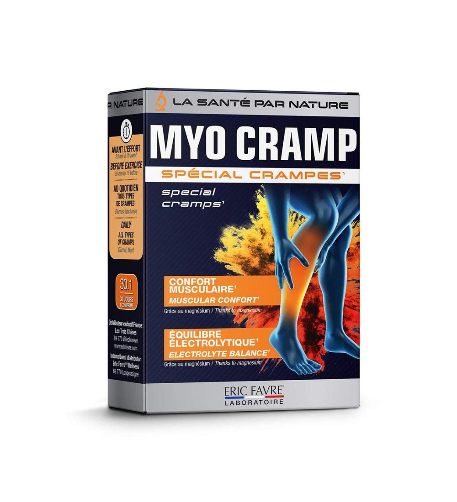 MYO CRAMPES Special Cramps Physical Effort Daytime Night Helps Electrolyte Balance with Magnesium French Laboratory Eric Favre - Buy Online on GoSupps.com
