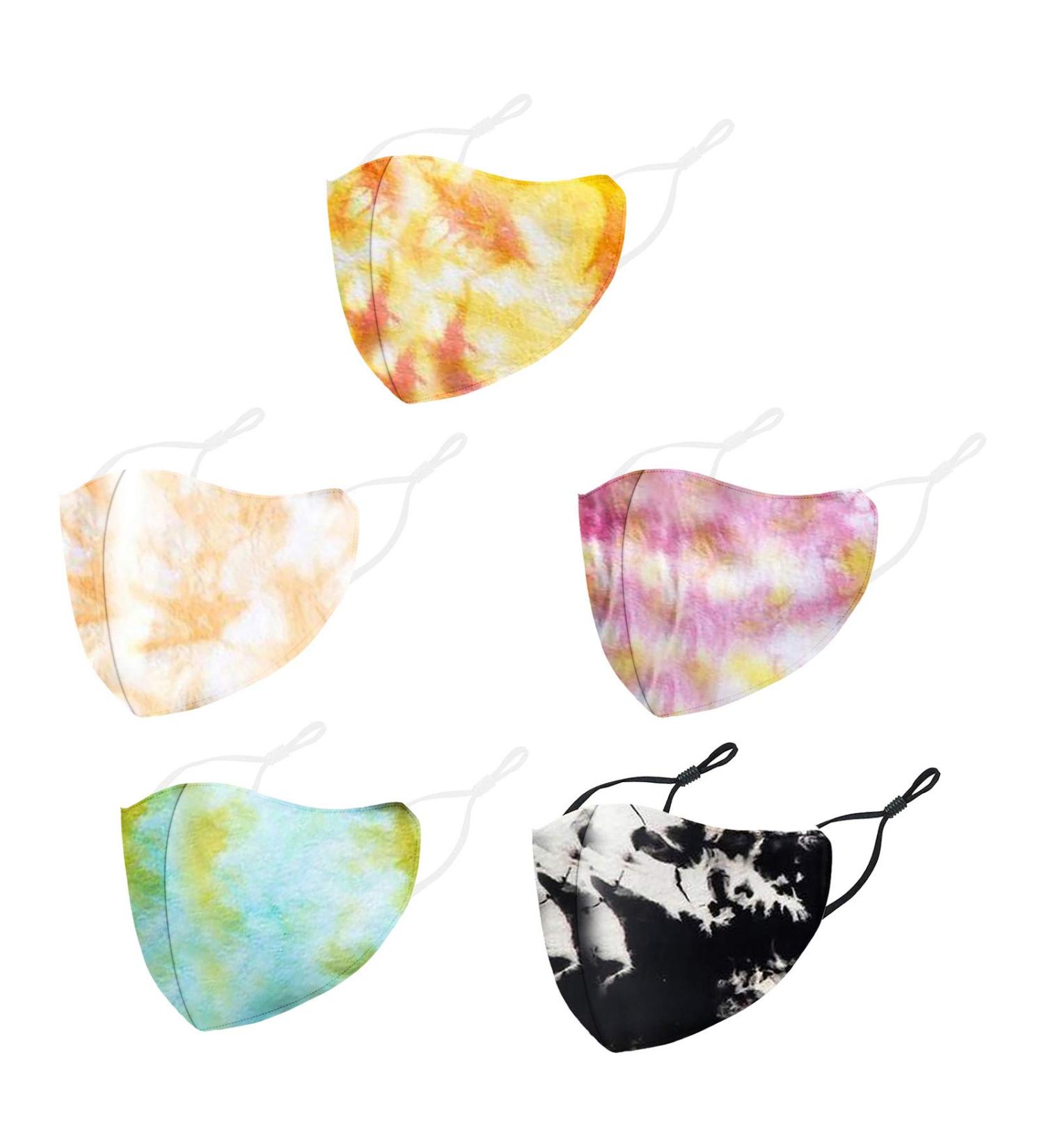 5PCS Reusable Fabric Face_Mask Covering Unisex - Cute Print Cloth Washable Breathable Mouth Shield Protection Men Women - Buy Online on GoSupps.com